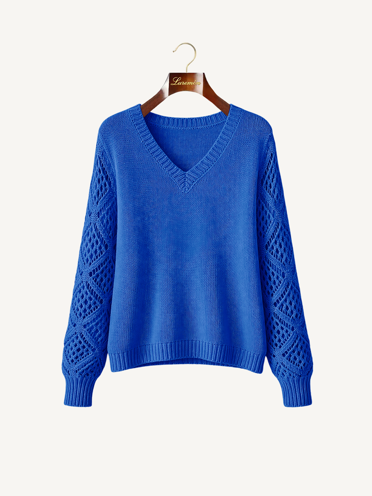 V-Ausschnitt Feinstruktur Pullover