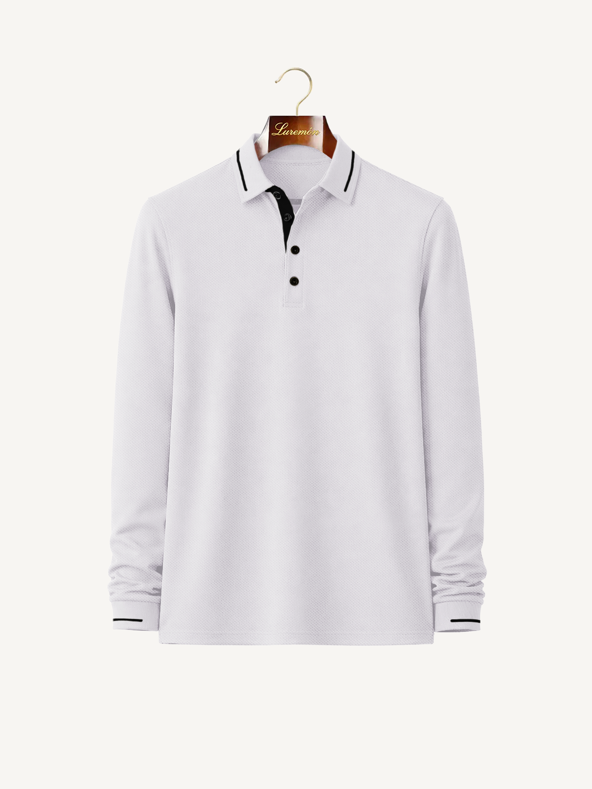 Modernes Langarm Poloshirt