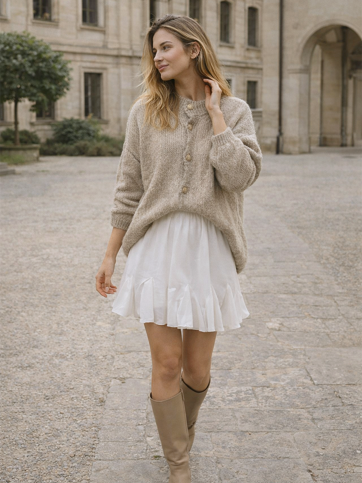 Weiter Röcke mit Volant Design