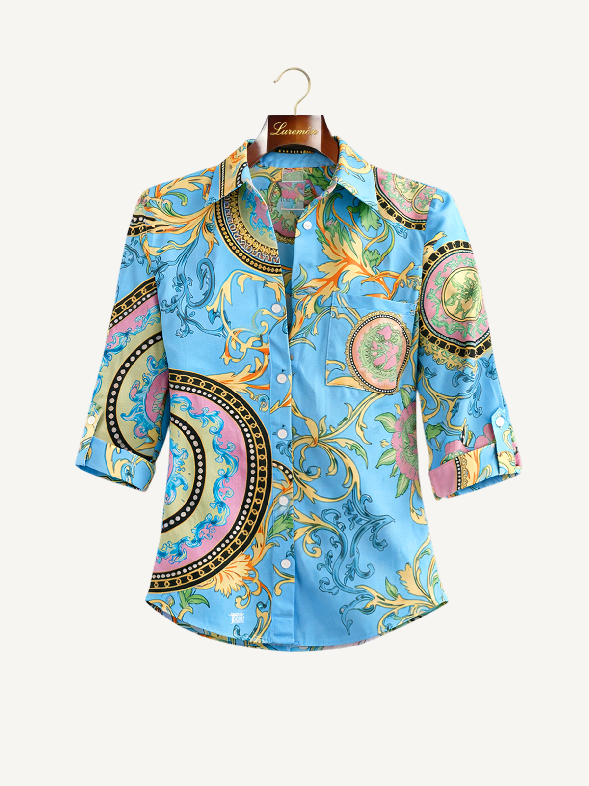 Geometrische Print Bluse