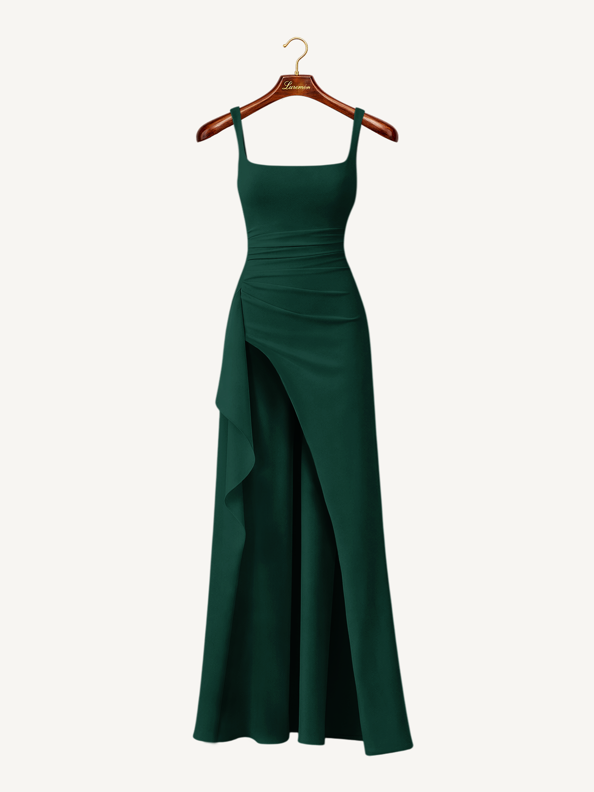 Spaghettiträger Schlitz Maxikleid