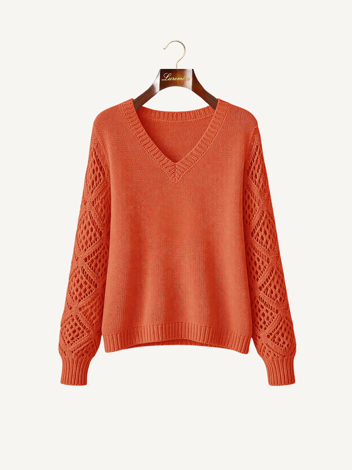 V-Ausschnitt Feinstruktur Pullover