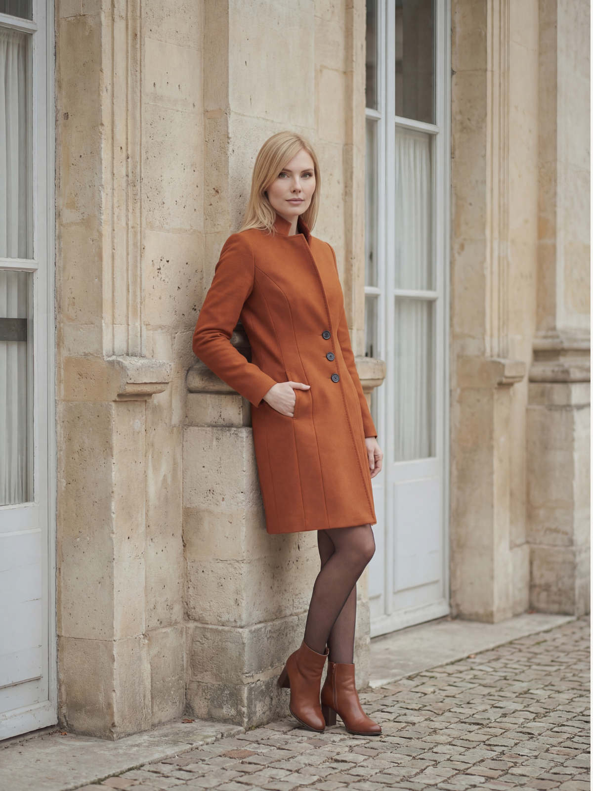 Modern and Refined Long Women's Coat