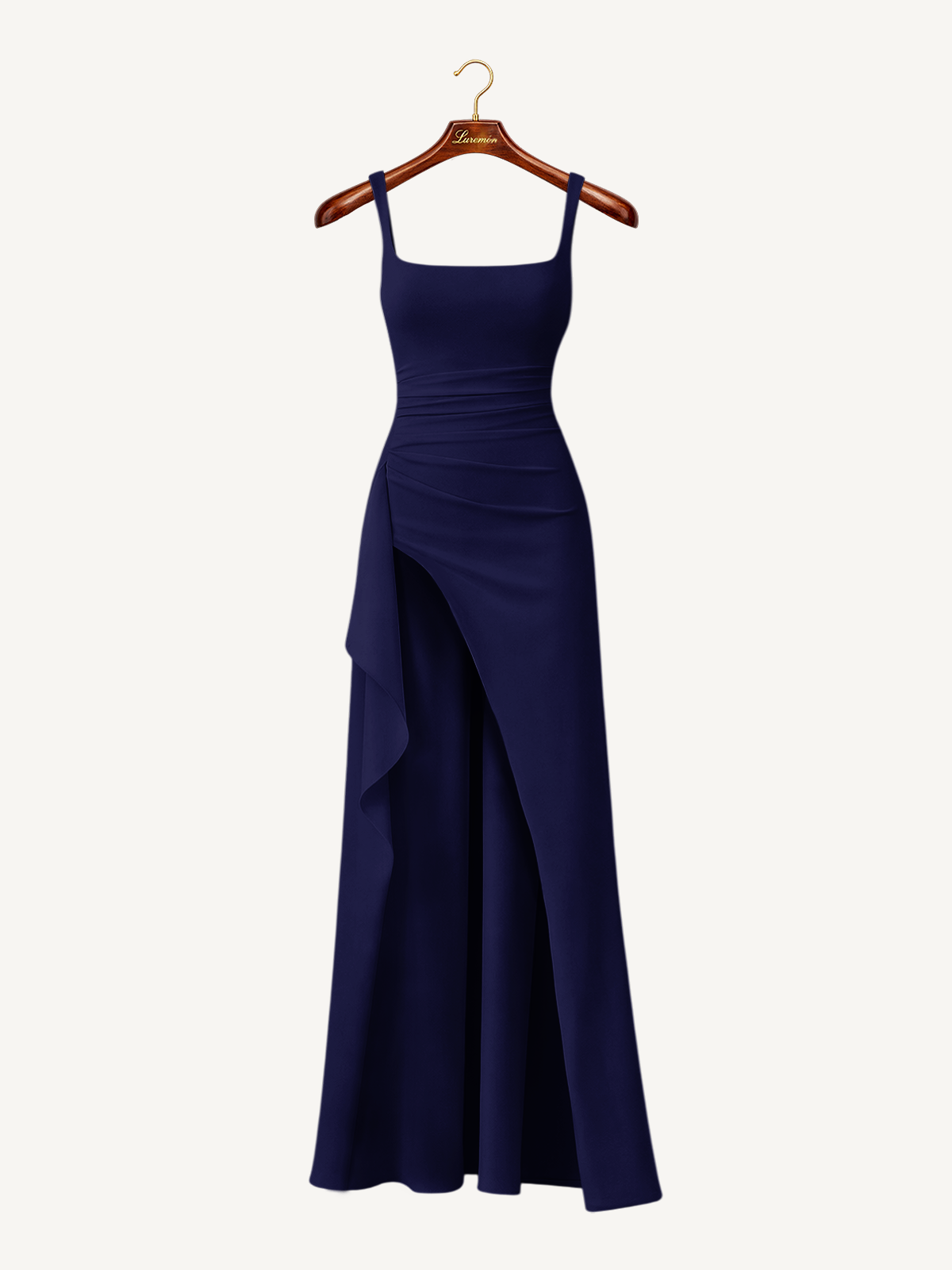 Spaghettiträger Schlitz Maxikleid