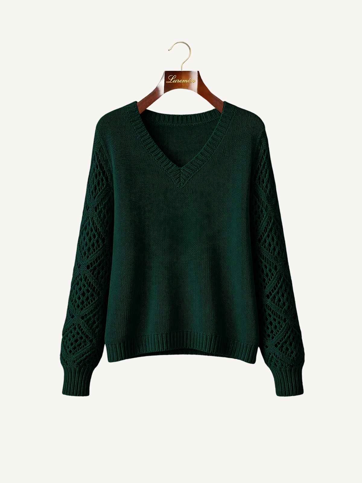 V-Ausschnitt Feinstruktur Pullover