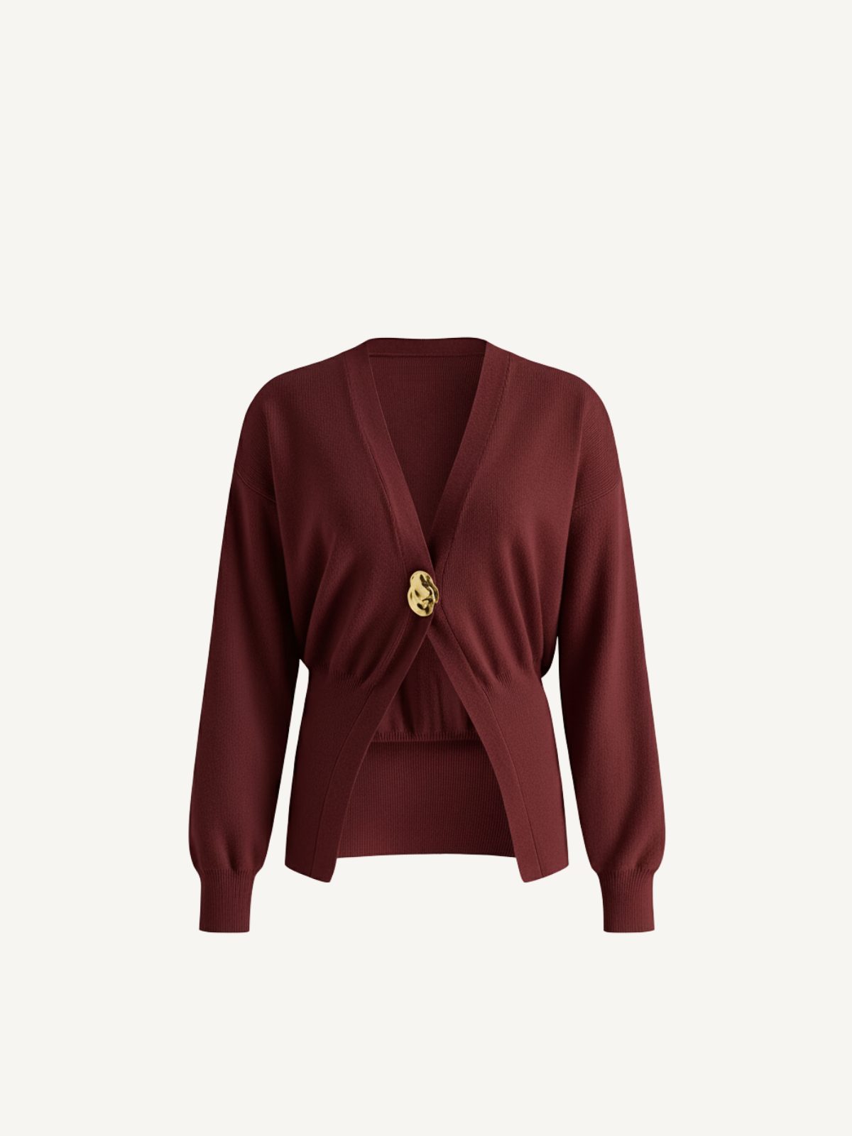 Goldener Knopf, schlichter Cardigan