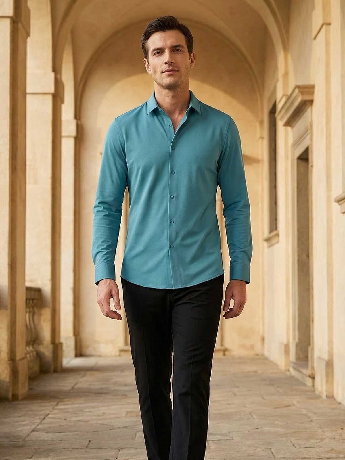 Knitterfreies Stretchhemd