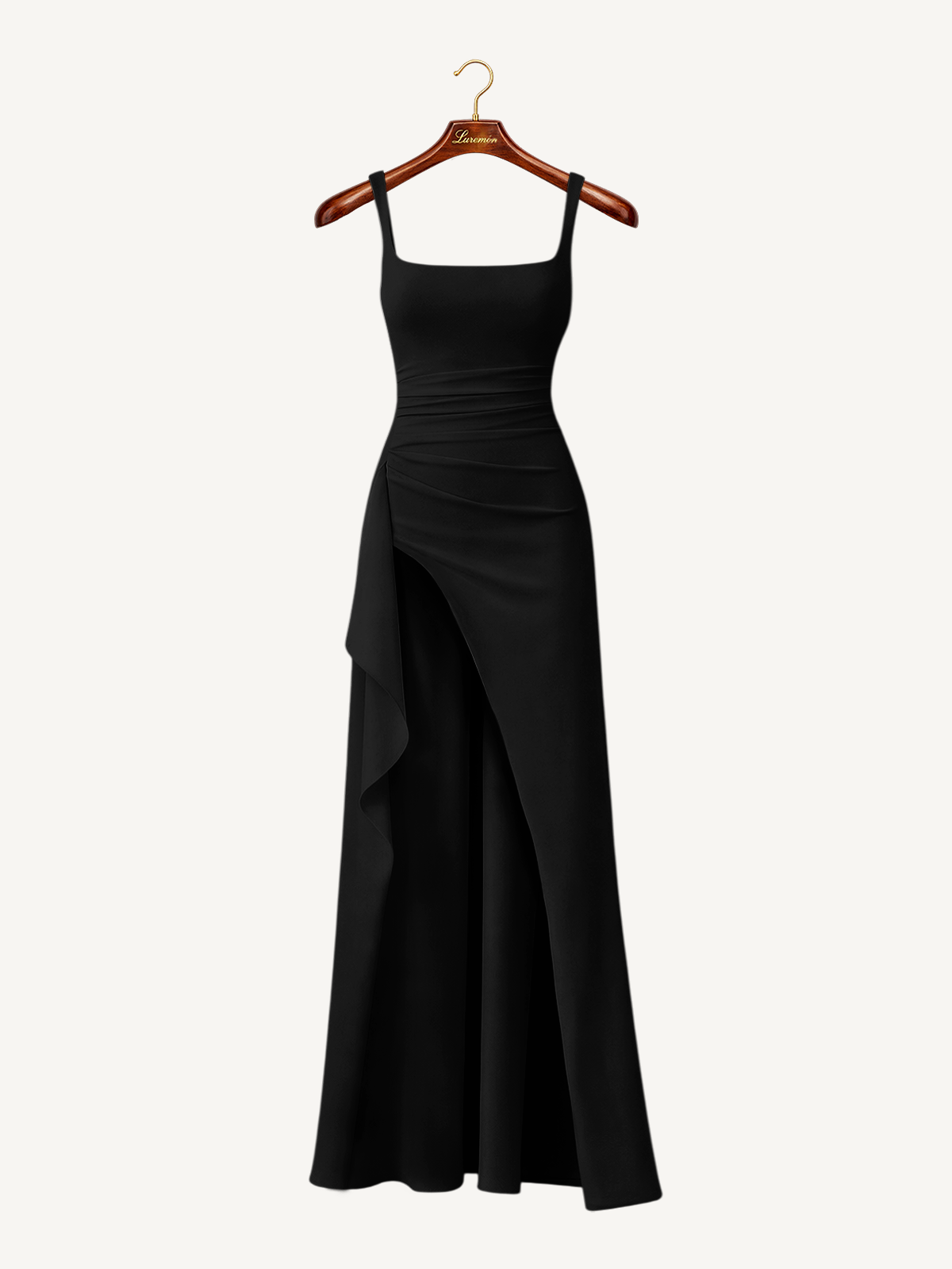 Spaghettiträger Schlitz Maxikleid
