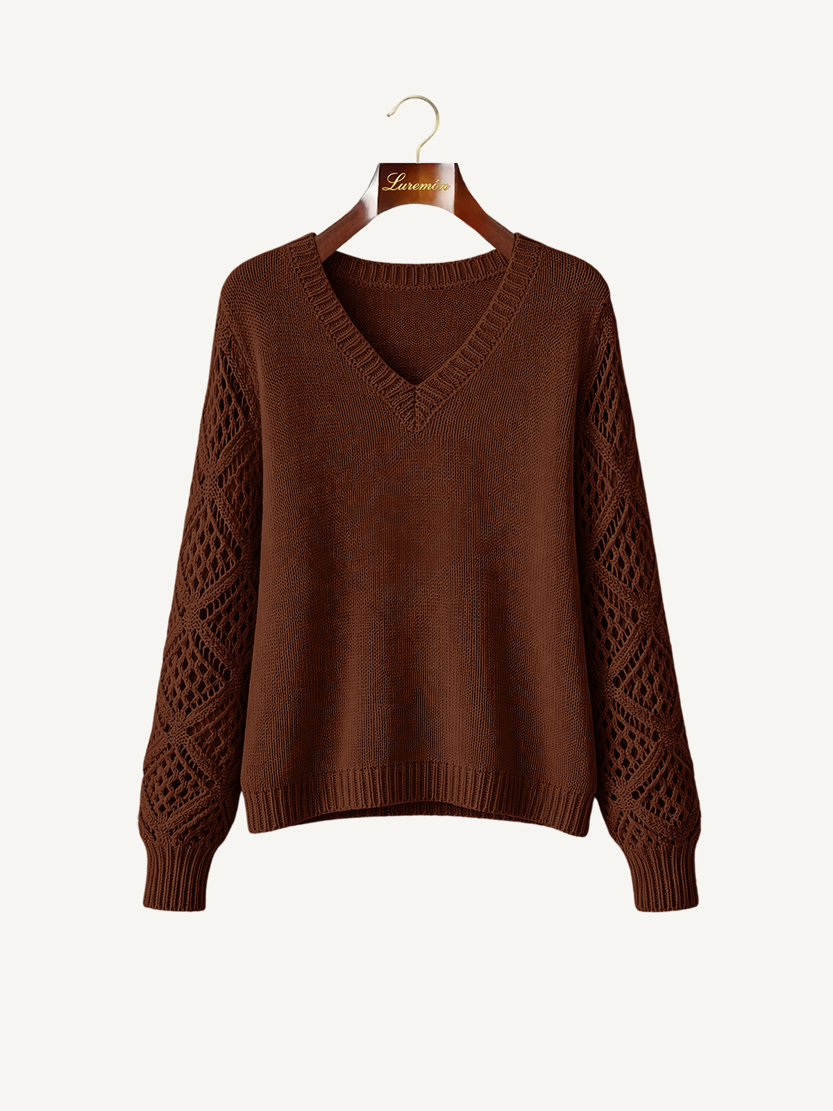 V-Ausschnitt Feinstruktur Pullover