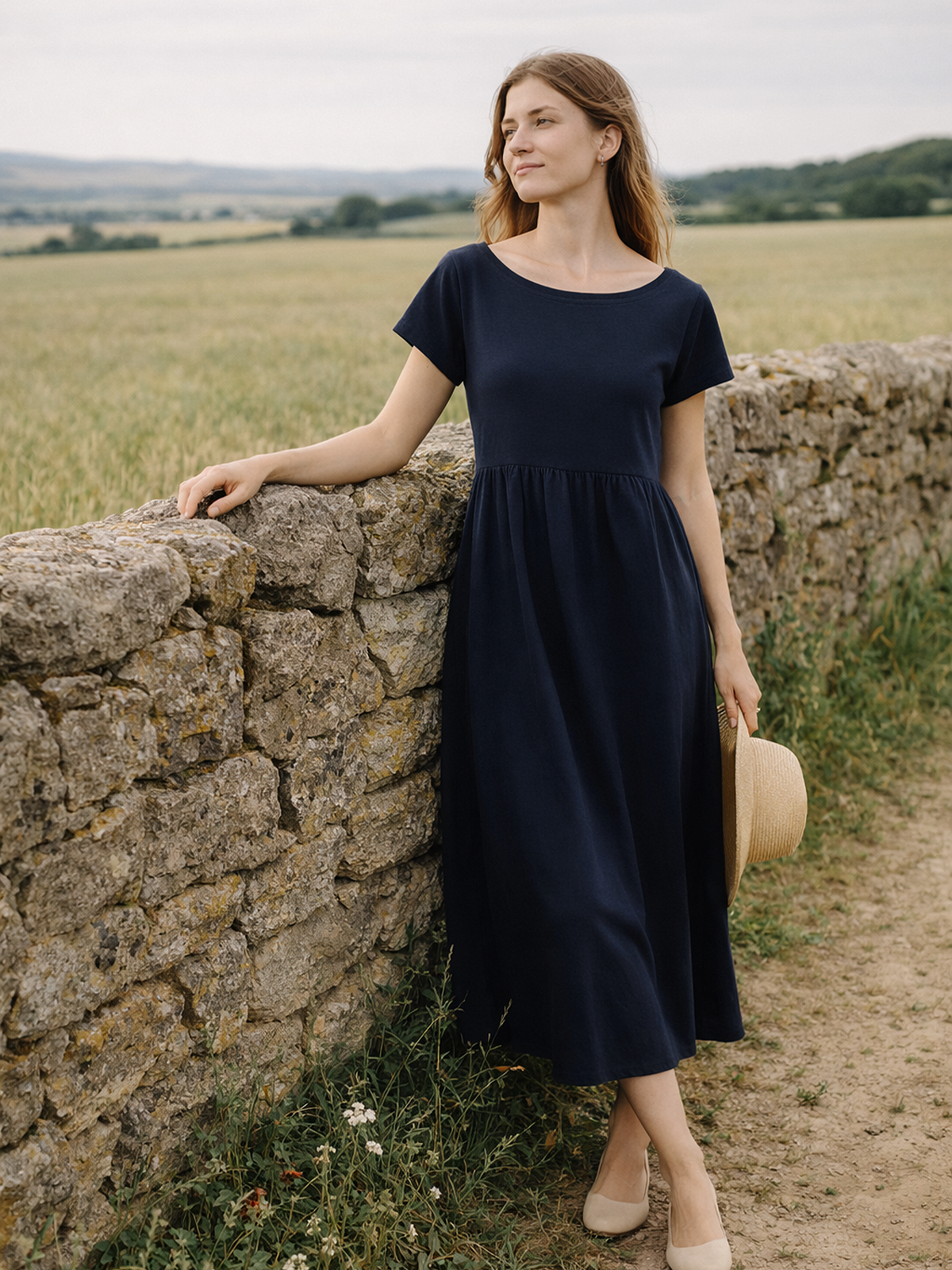 Sommerkleid Rundhalsausschnitt