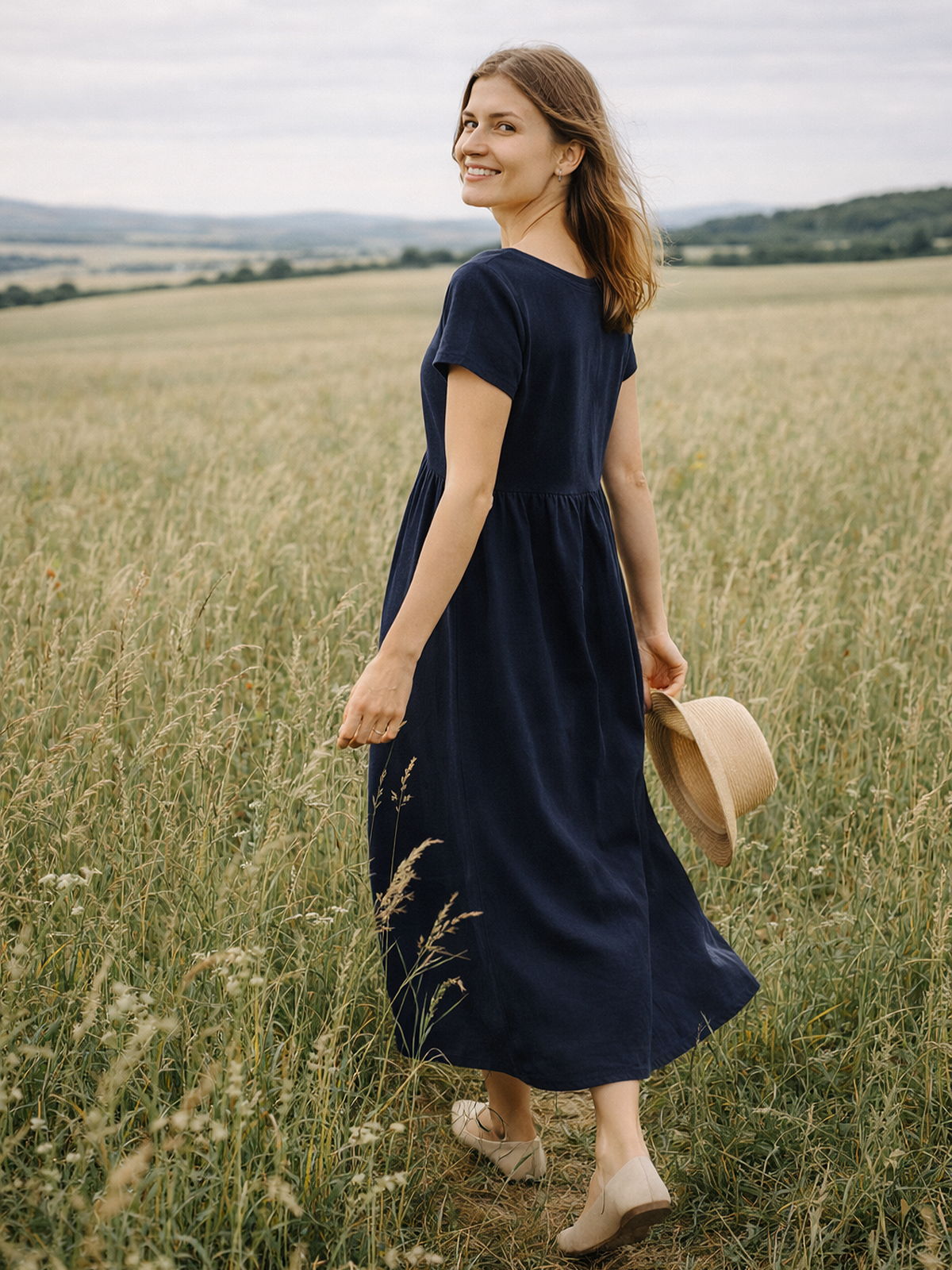 Sommerkleid Rundhalsausschnitt
