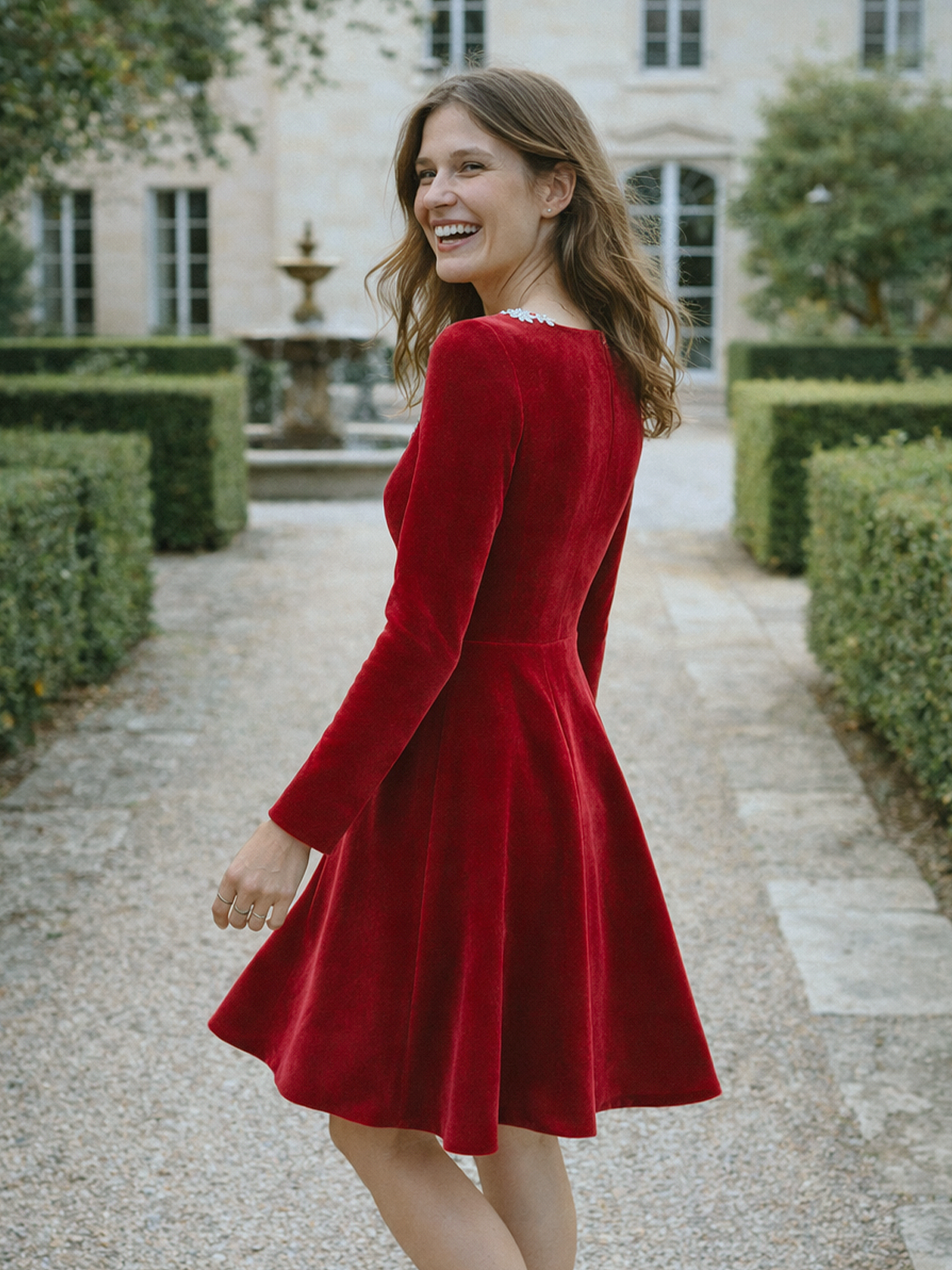 Cocktailkleid Quadratausschnitt