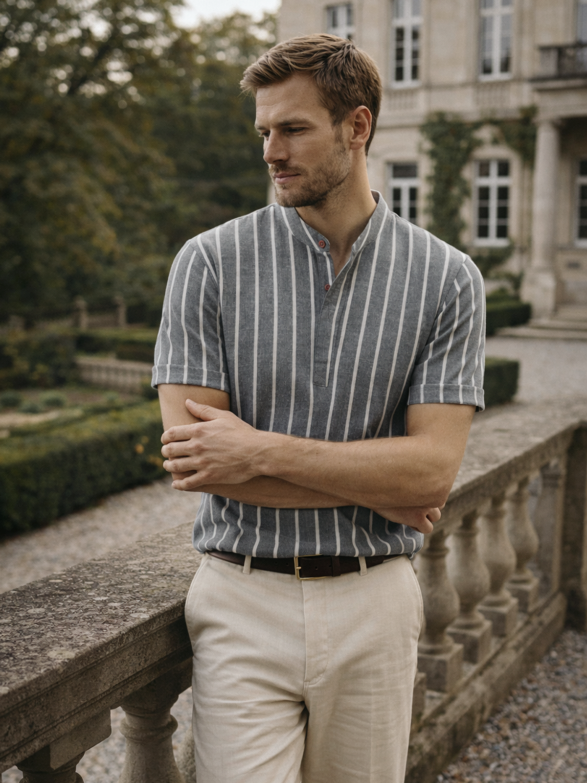 Poloshirt Stehkragen Kurzarm