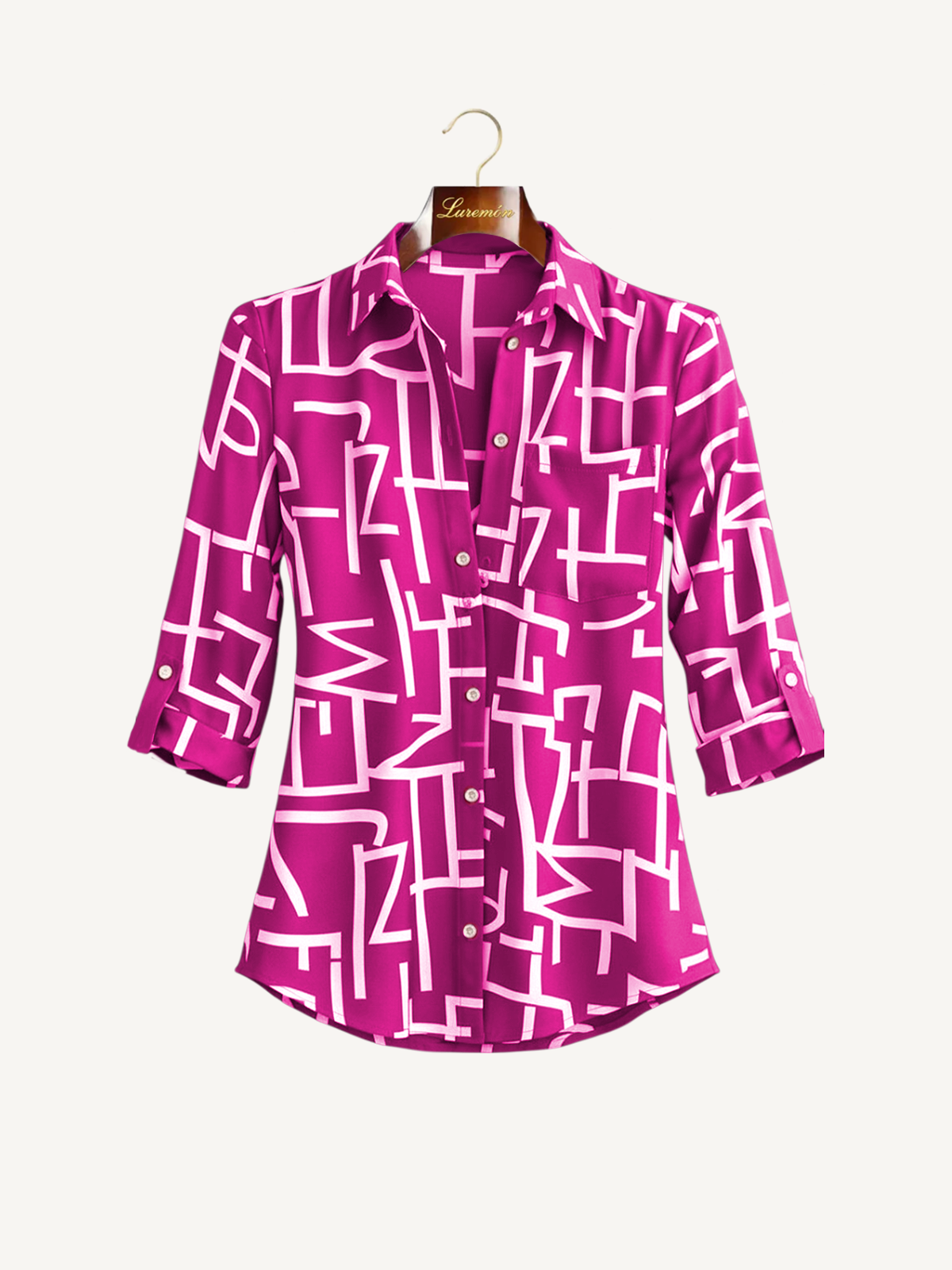 Geometrische Print Bluse