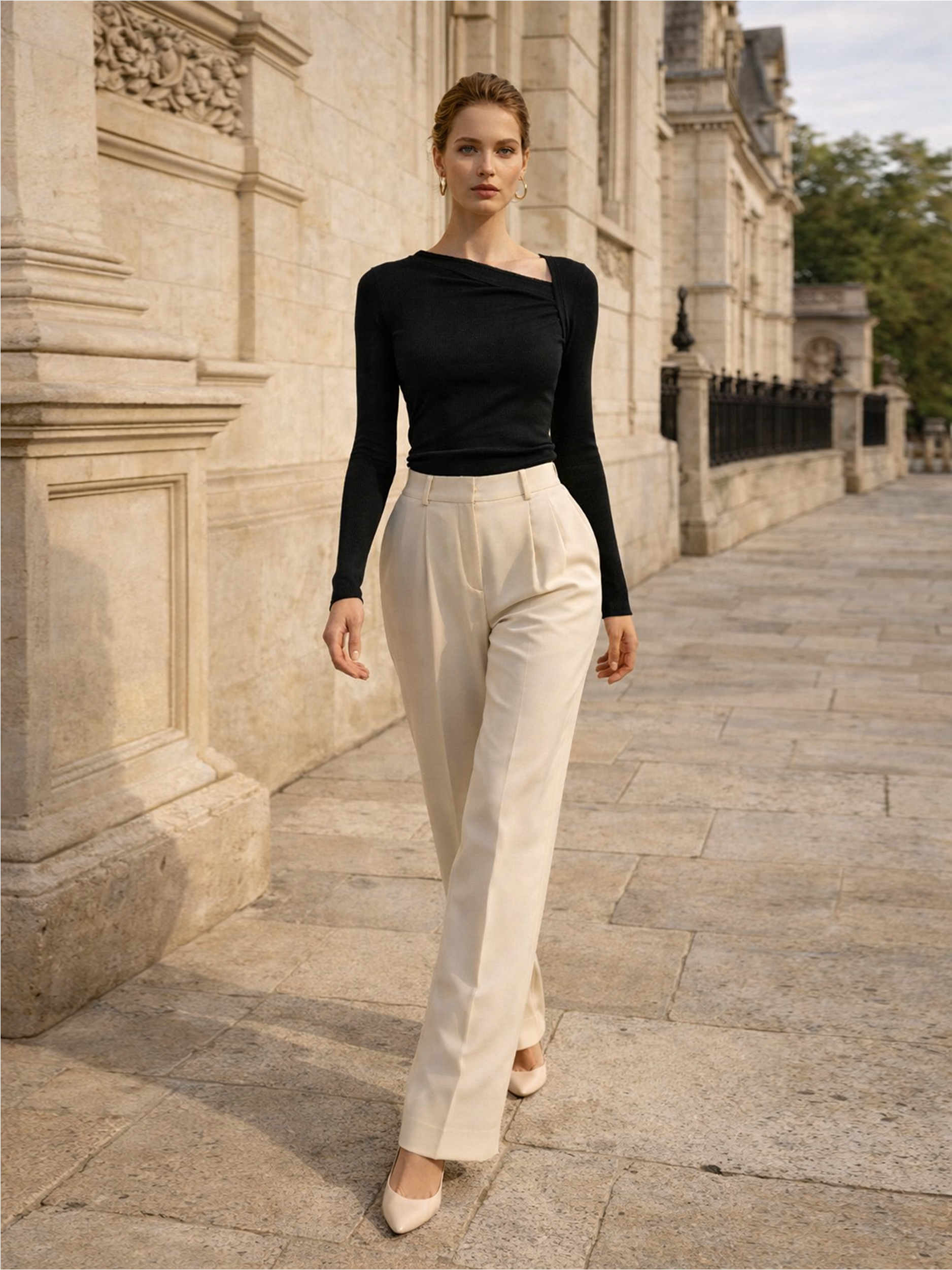 Langarm Asymmetrisches Shirt