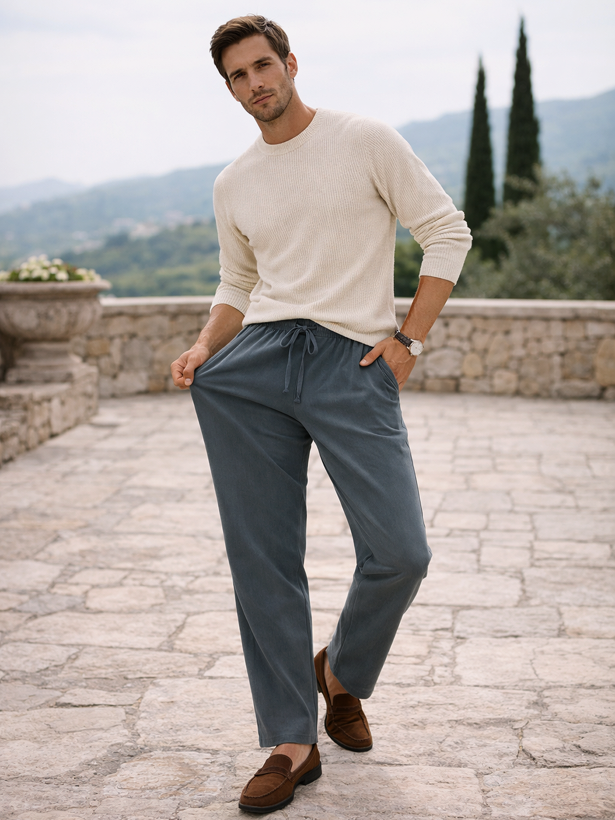 Gerader Schnitt Freizeit Hose