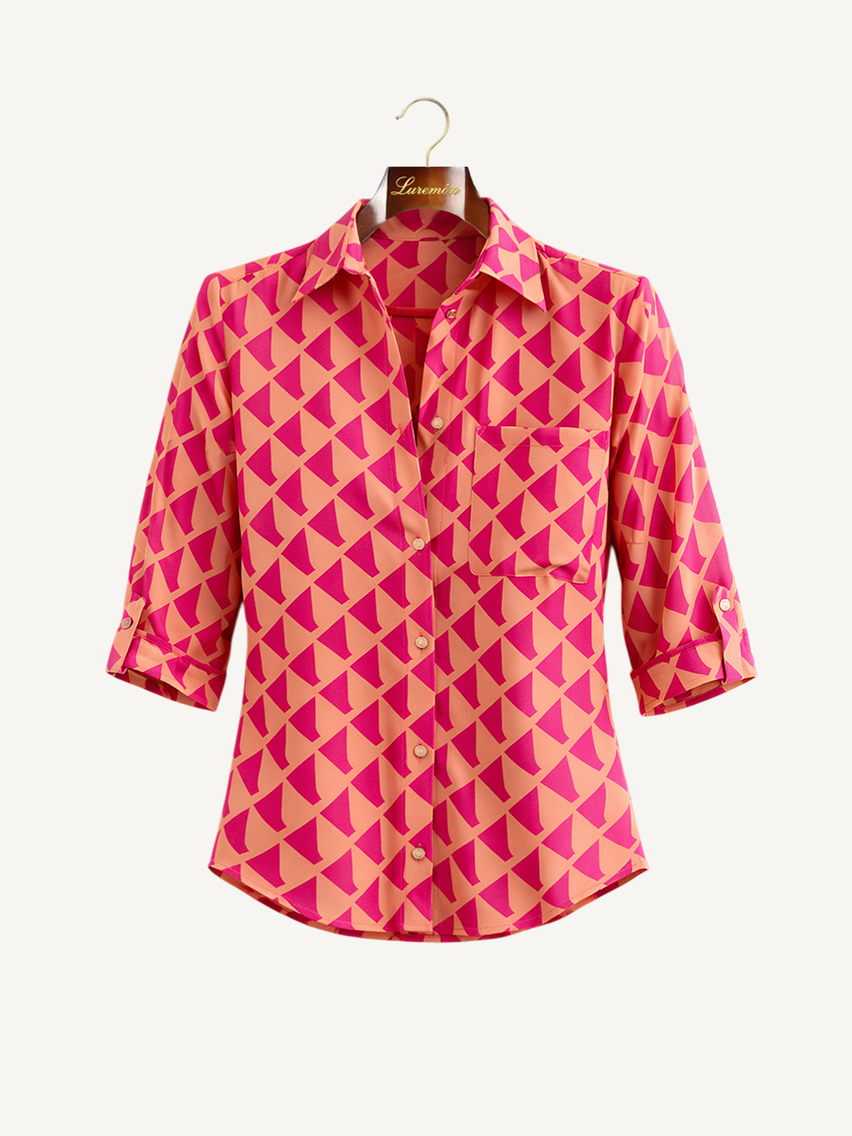 Geometrische Print Bluse