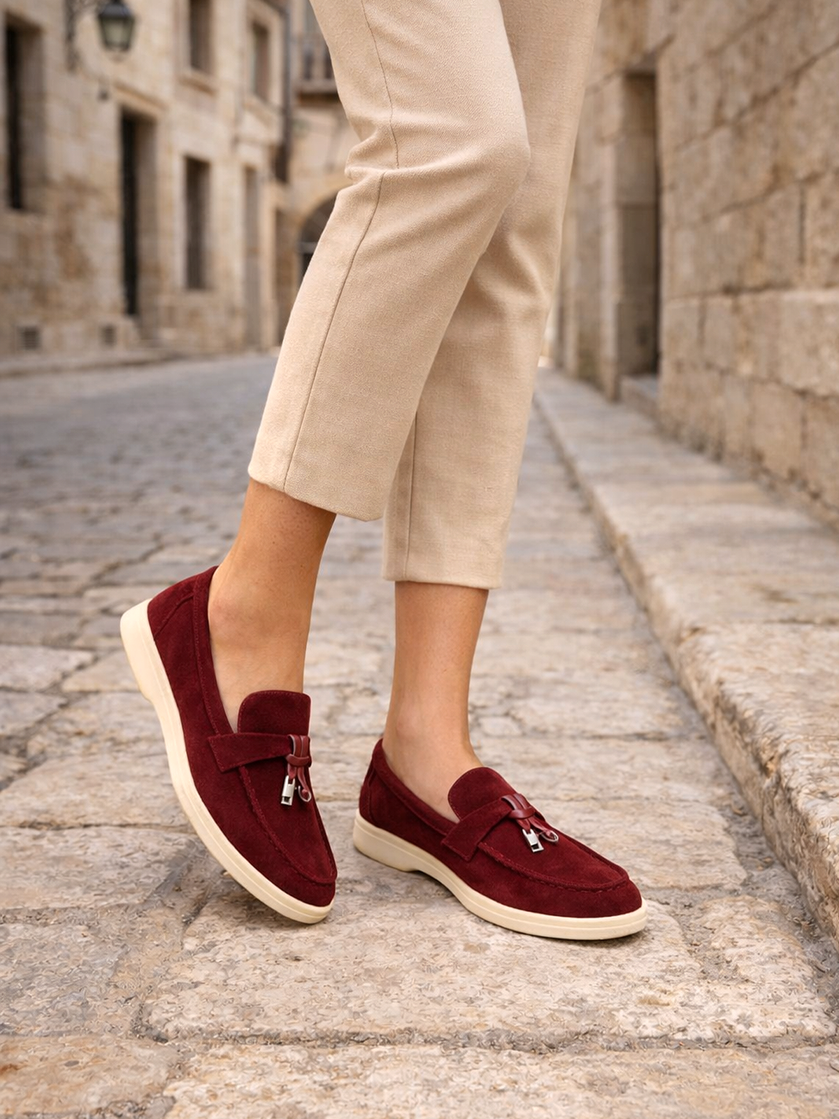 Damen Wildleder Loafer