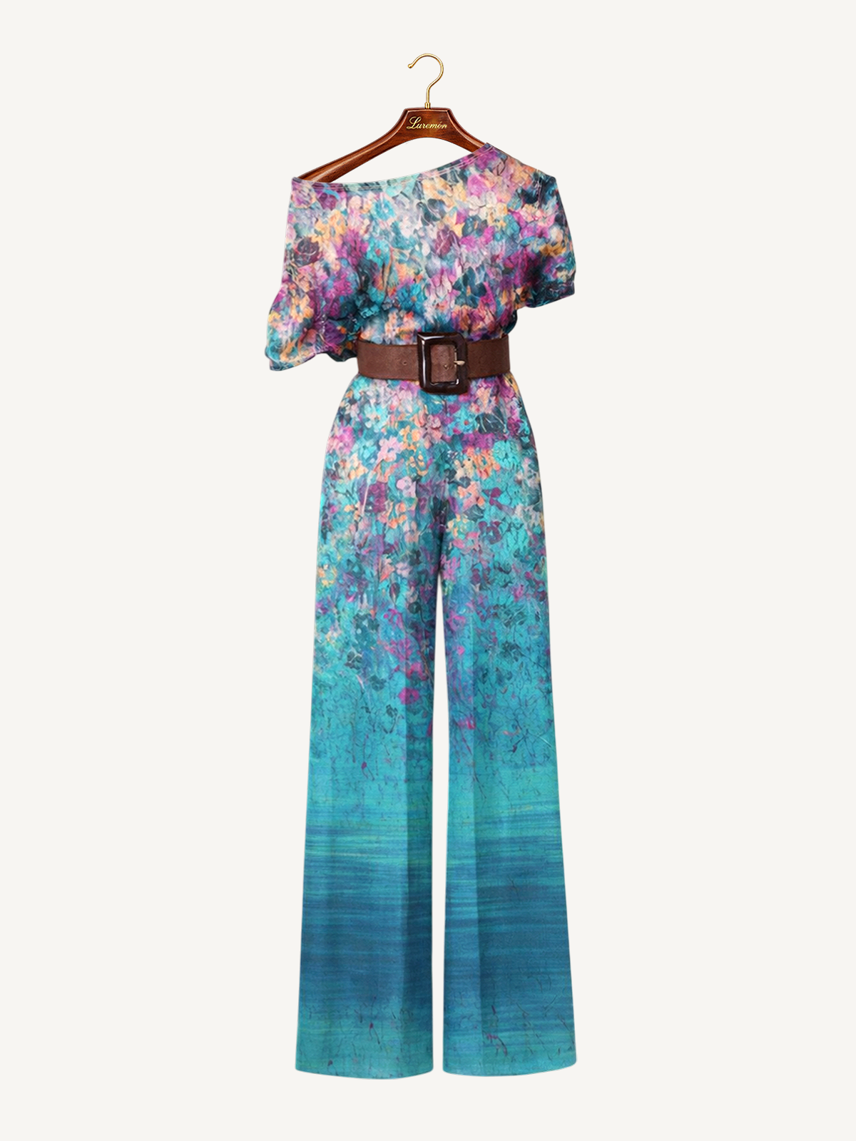 Ein Schulter Jumpsuit weiter Schnitt