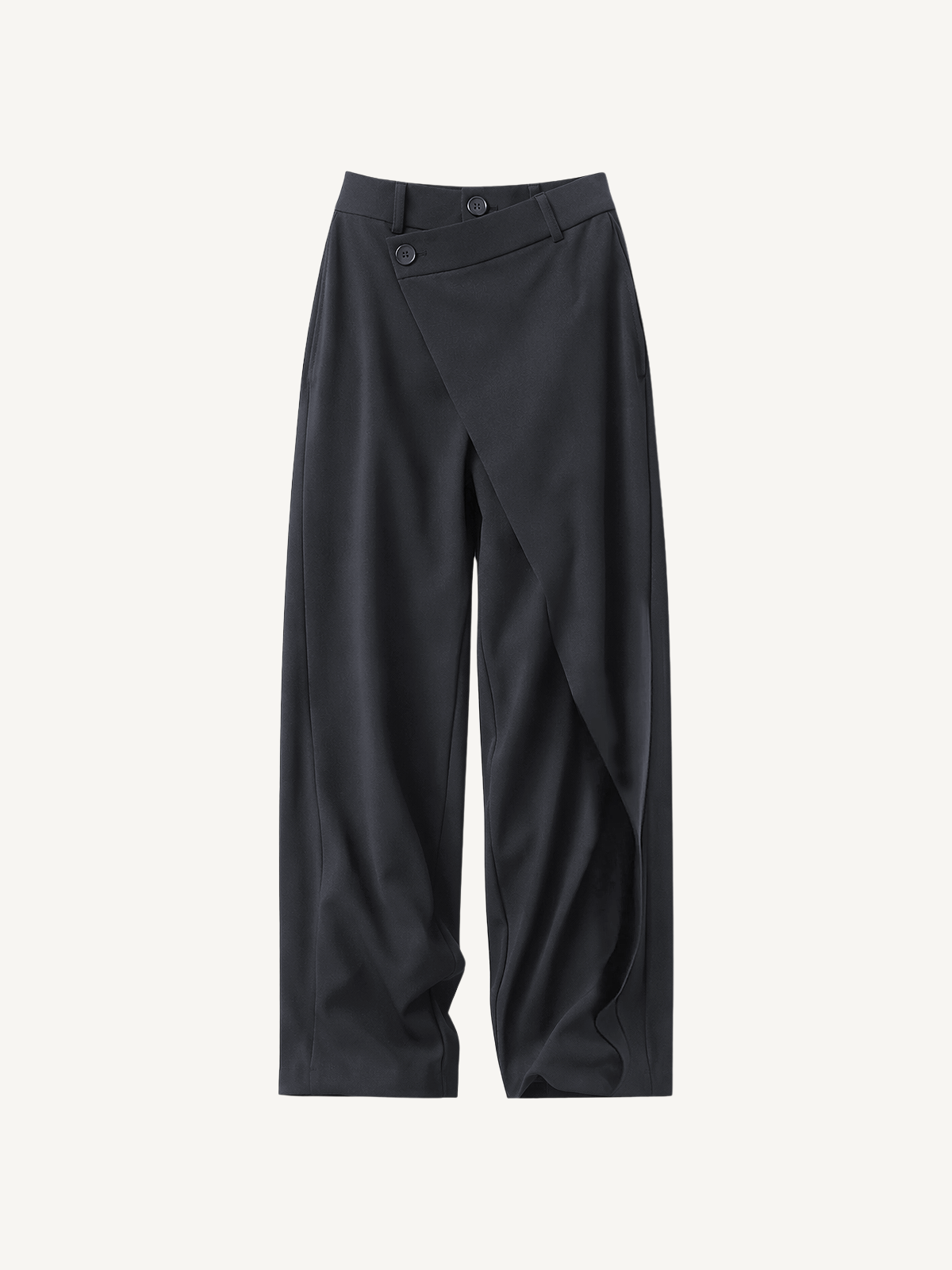 Asymmetrische Mehrlagige Knopf Hose