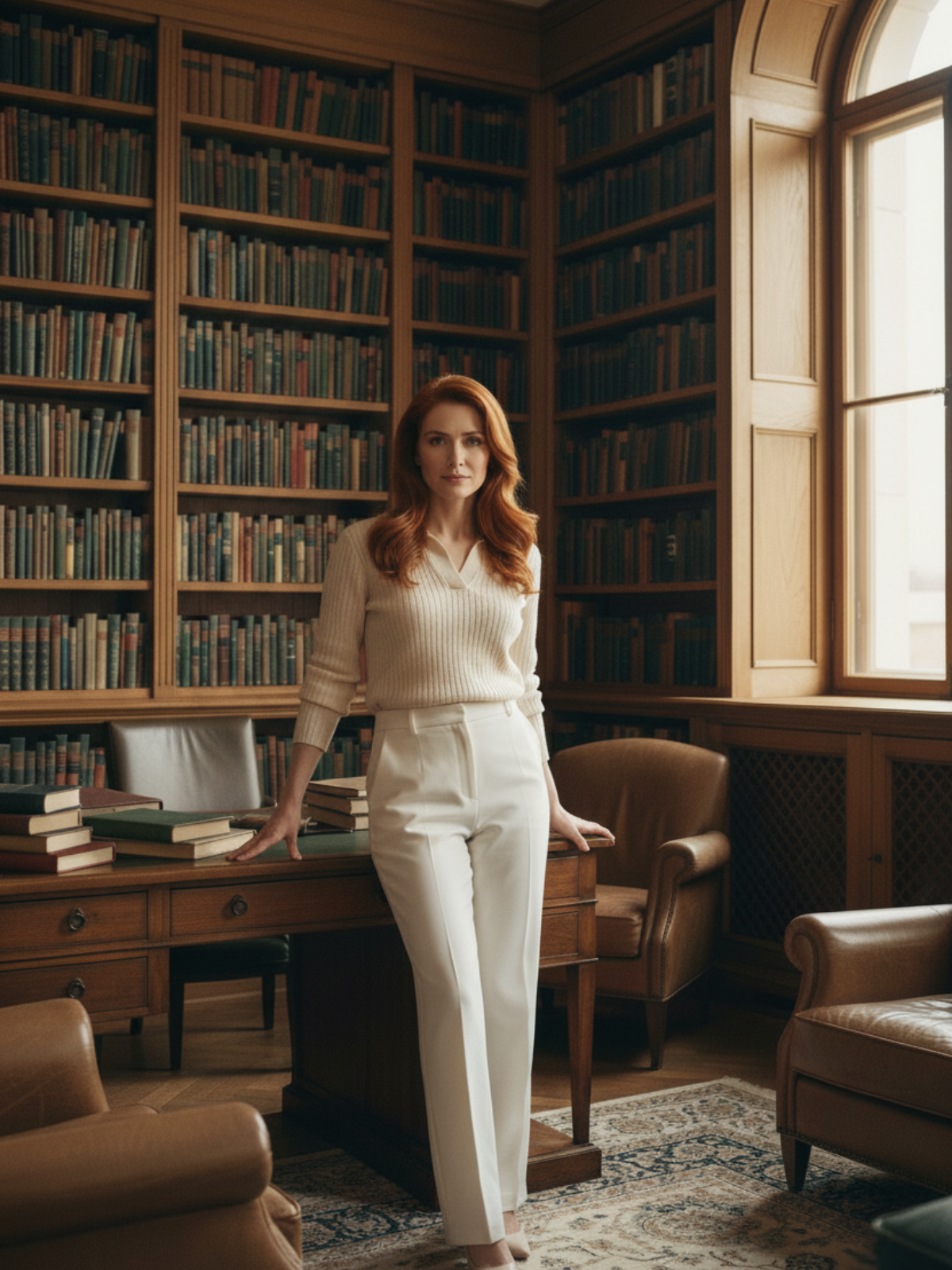 Gestrickter Polo Pullover