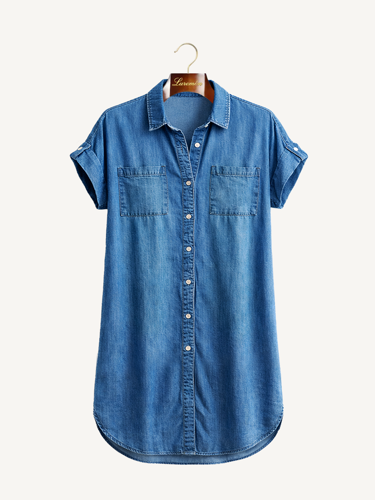 Hemdblusenkleid aus Jeansoptik