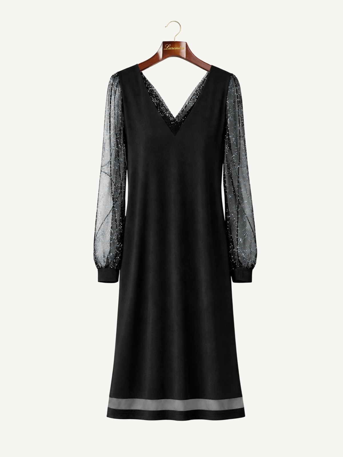 V Ausschnitt Abendkleid