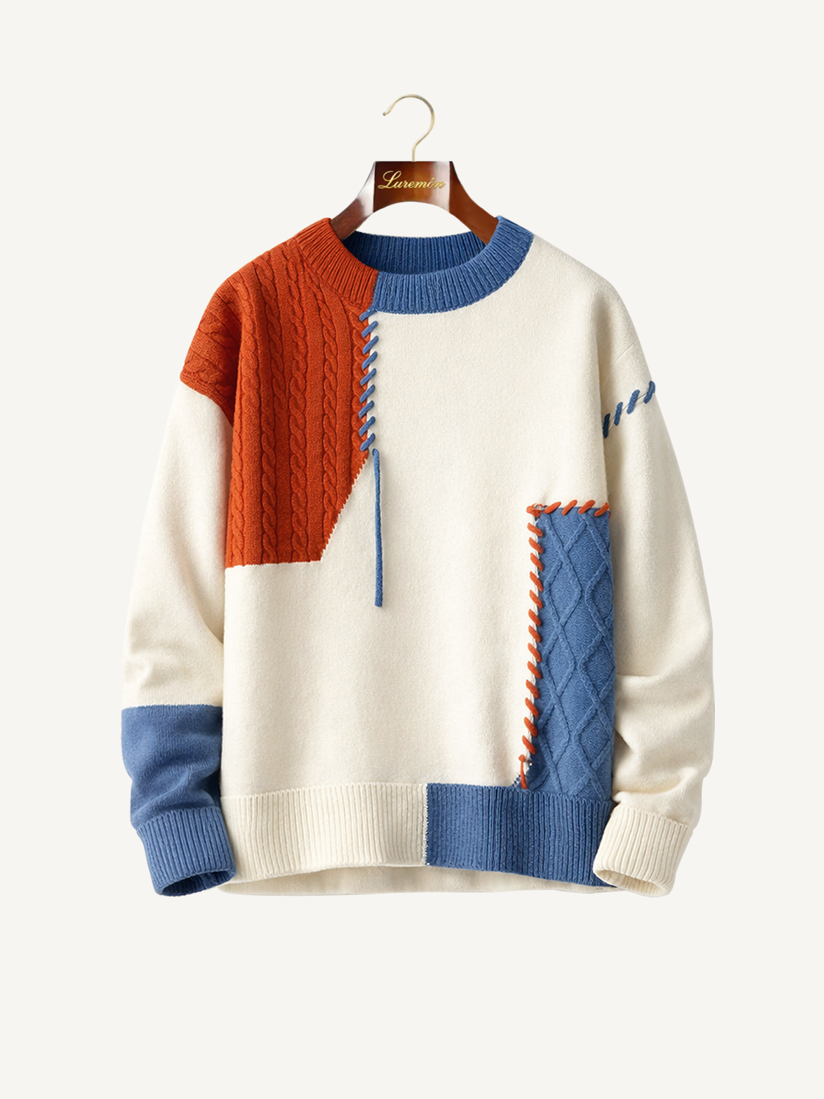 Mehrfarbiger Strickpullover Struktur