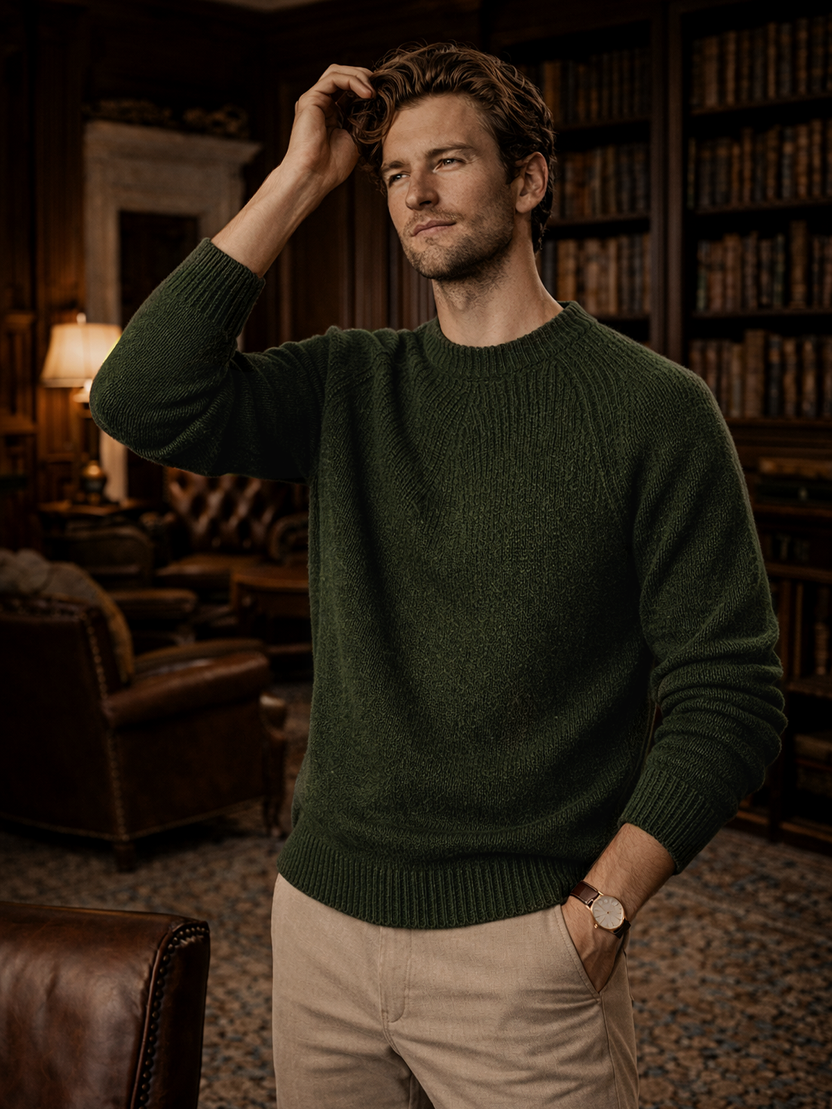 Rundhals Strickpullover