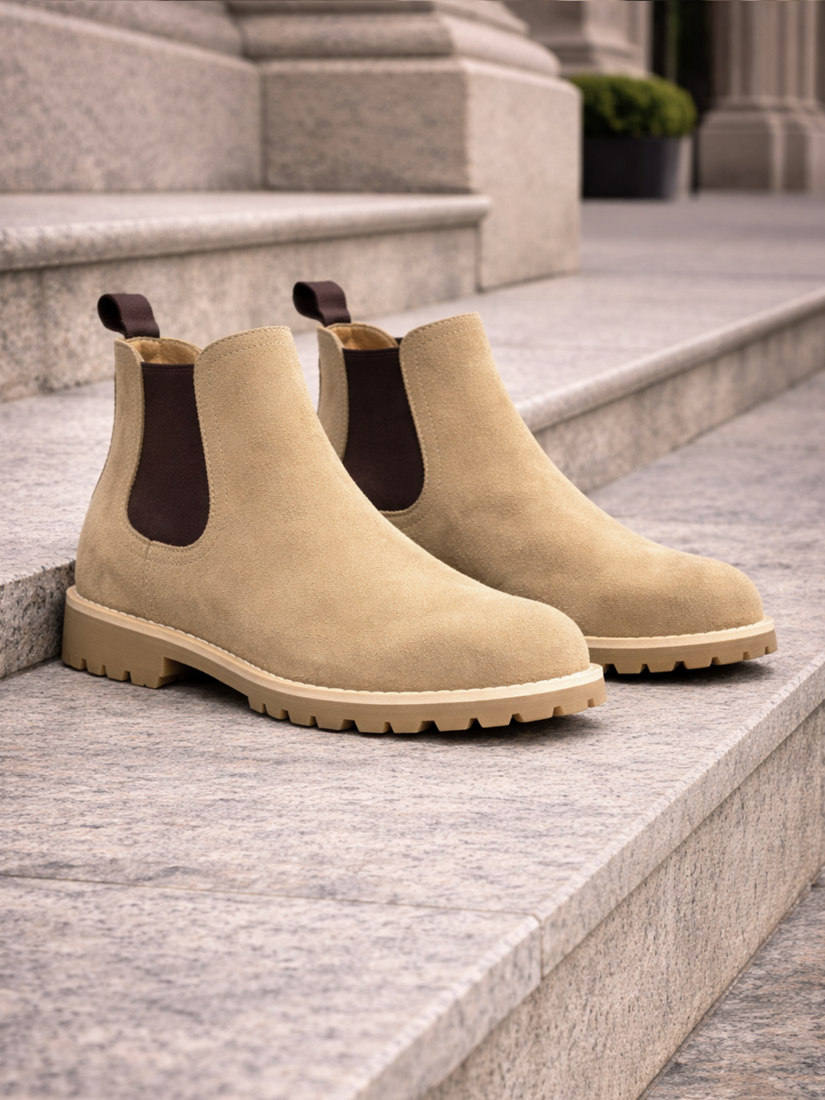 Sand Chelsea Wildleder Stiefel