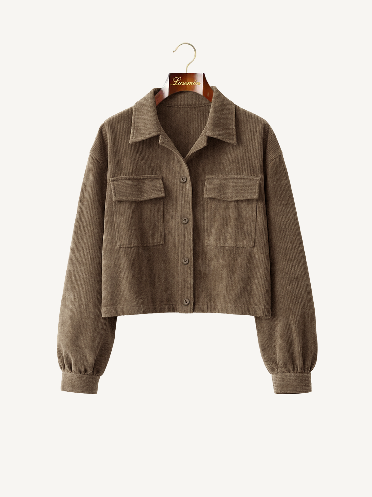 Lockere Cord Kurzjacke