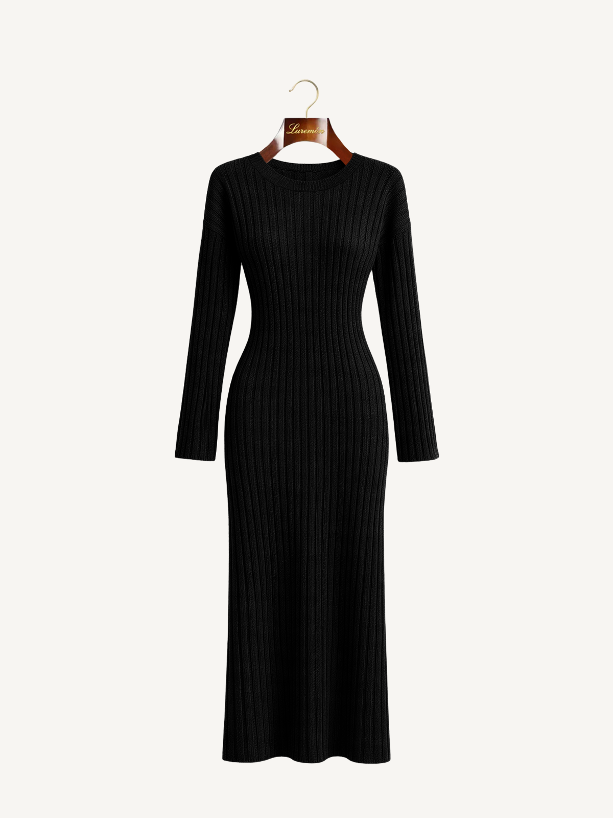 Körpernahes Rundhals  Midikleid