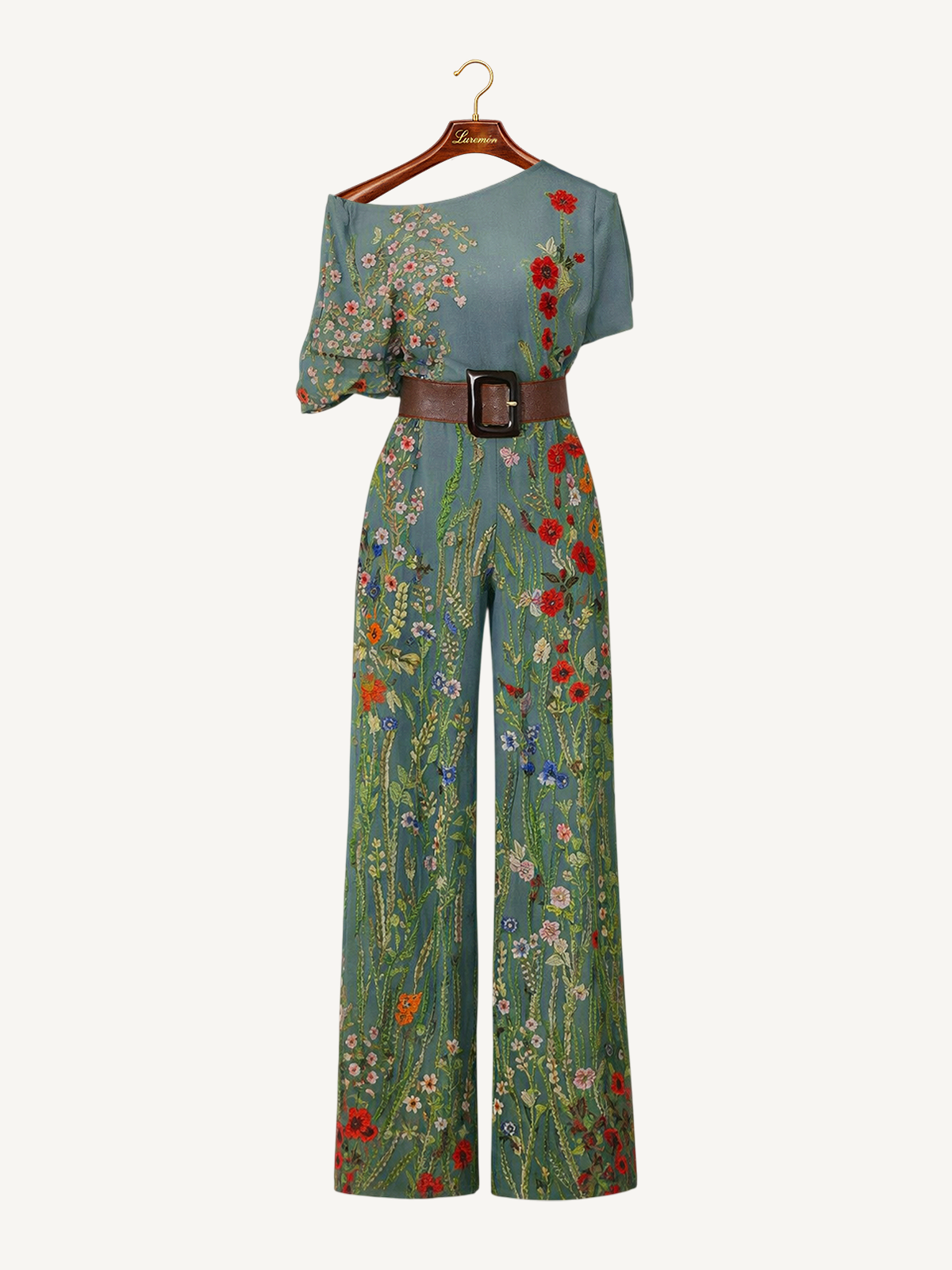 Ein Schulter Jumpsuit weiter Schnitt