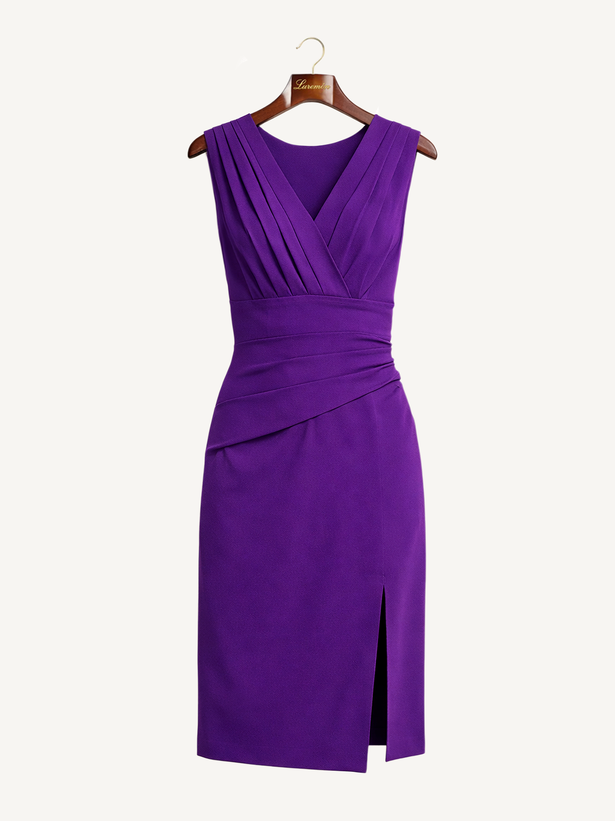 Plissee Abendkleid mit Taillenbetonung