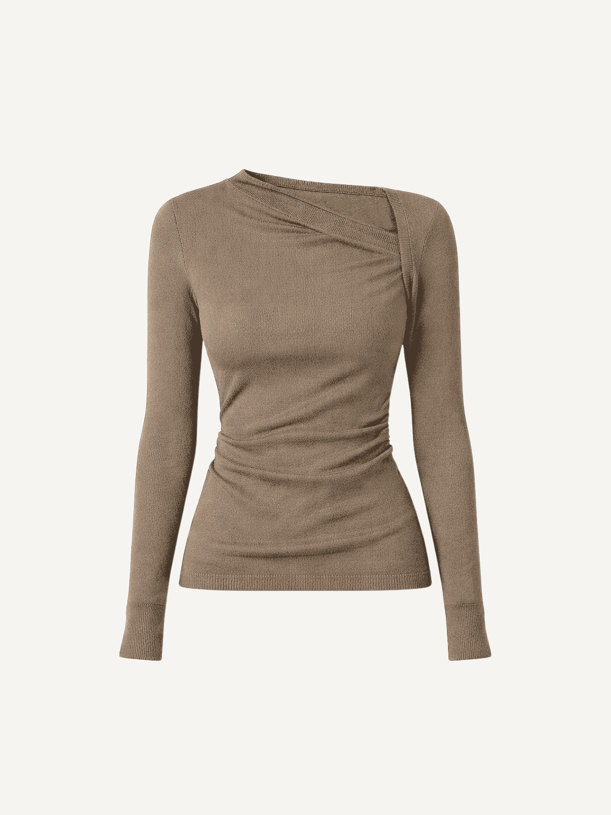 Langarm Asymmetrisches Shirt