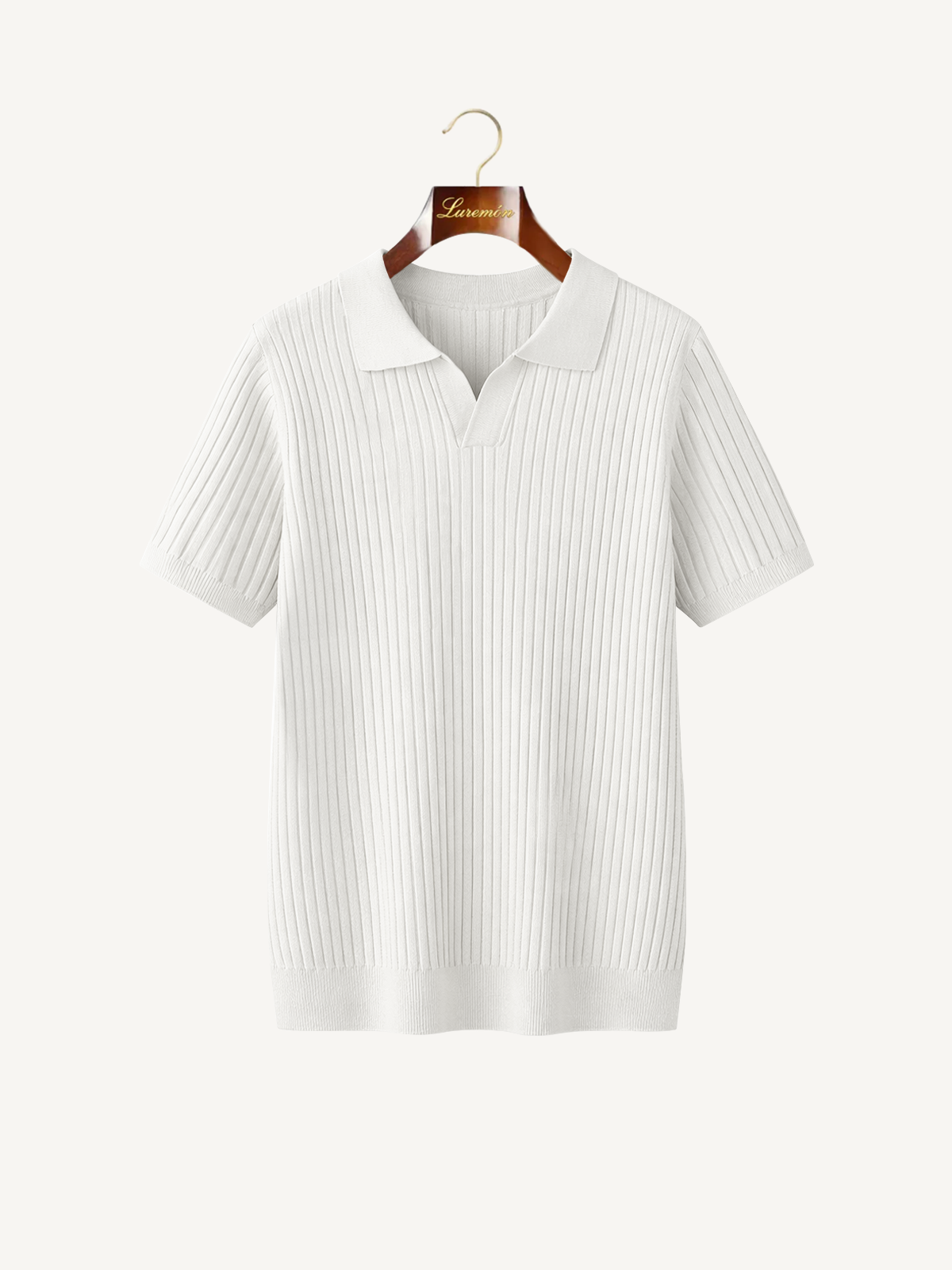 Ripp Poloshirt Kurzarm