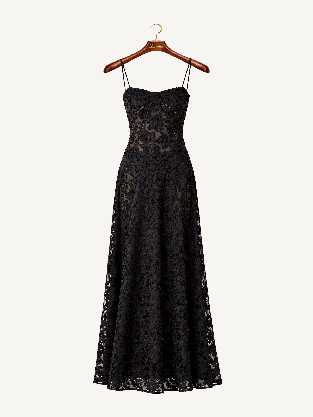 Maxikleid mit floraler Struktur