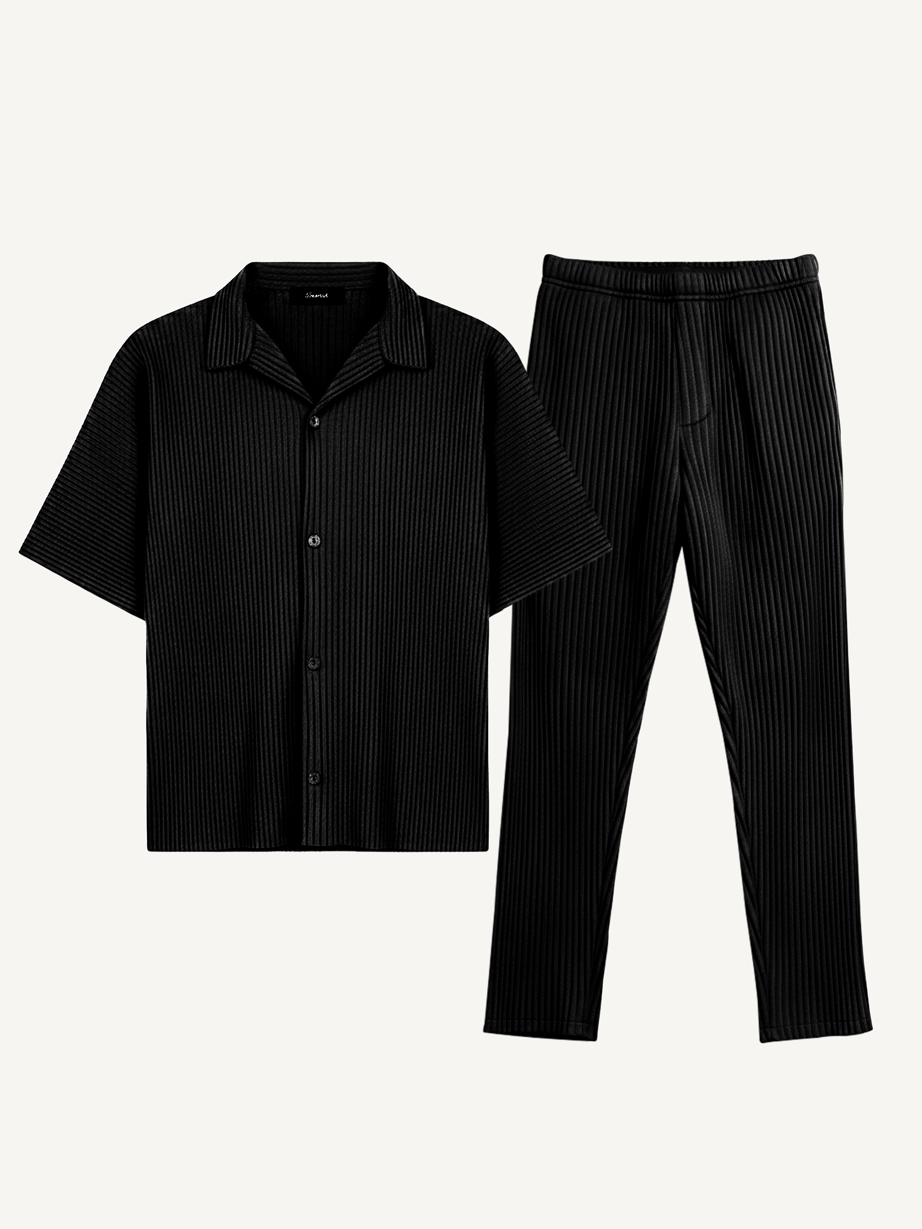 Plissiertes Herbst Zweiteiliges Set