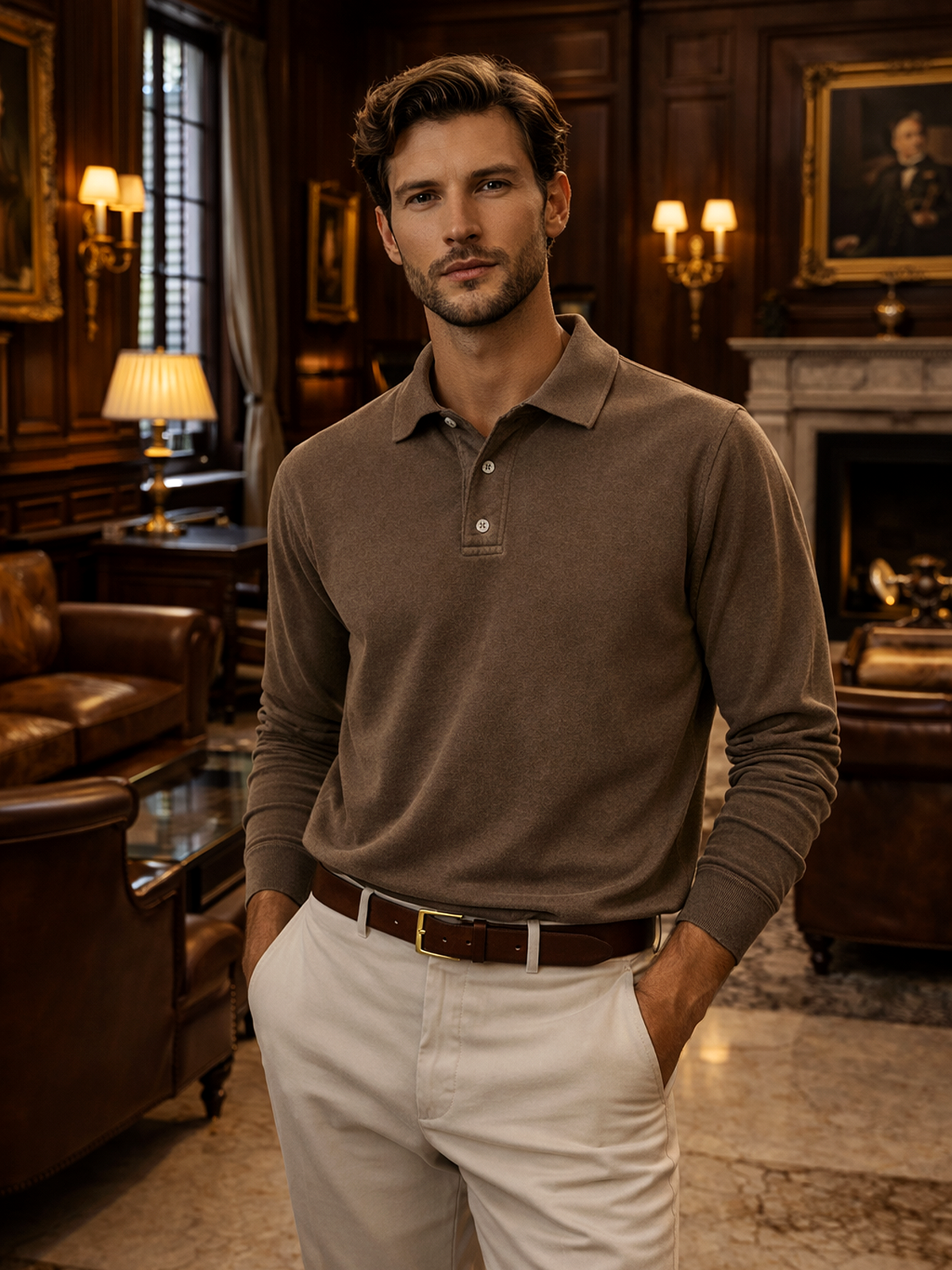 Langarm Poloshirt Freizeitstil