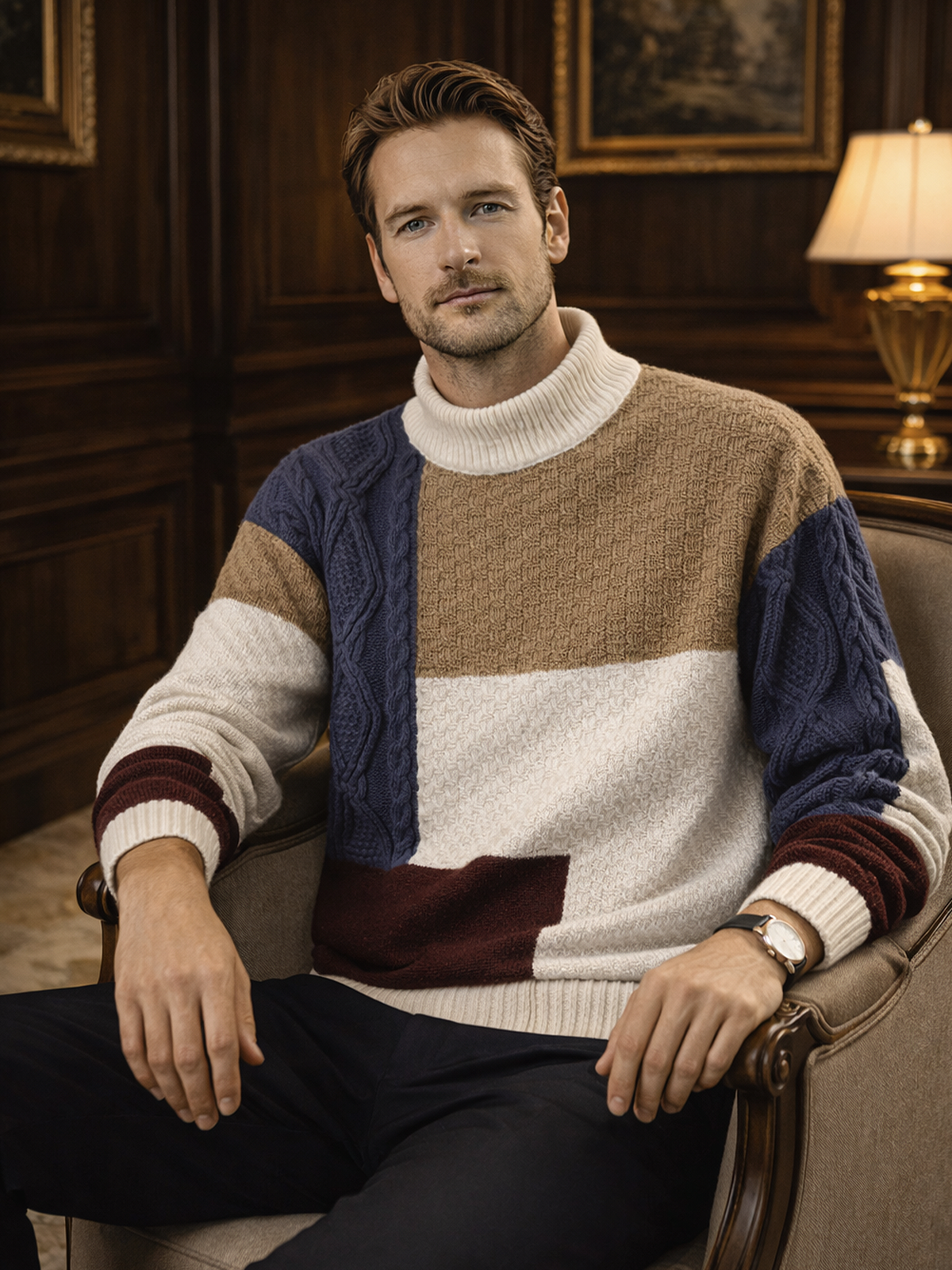 Strickpullover mit Strukturmuster