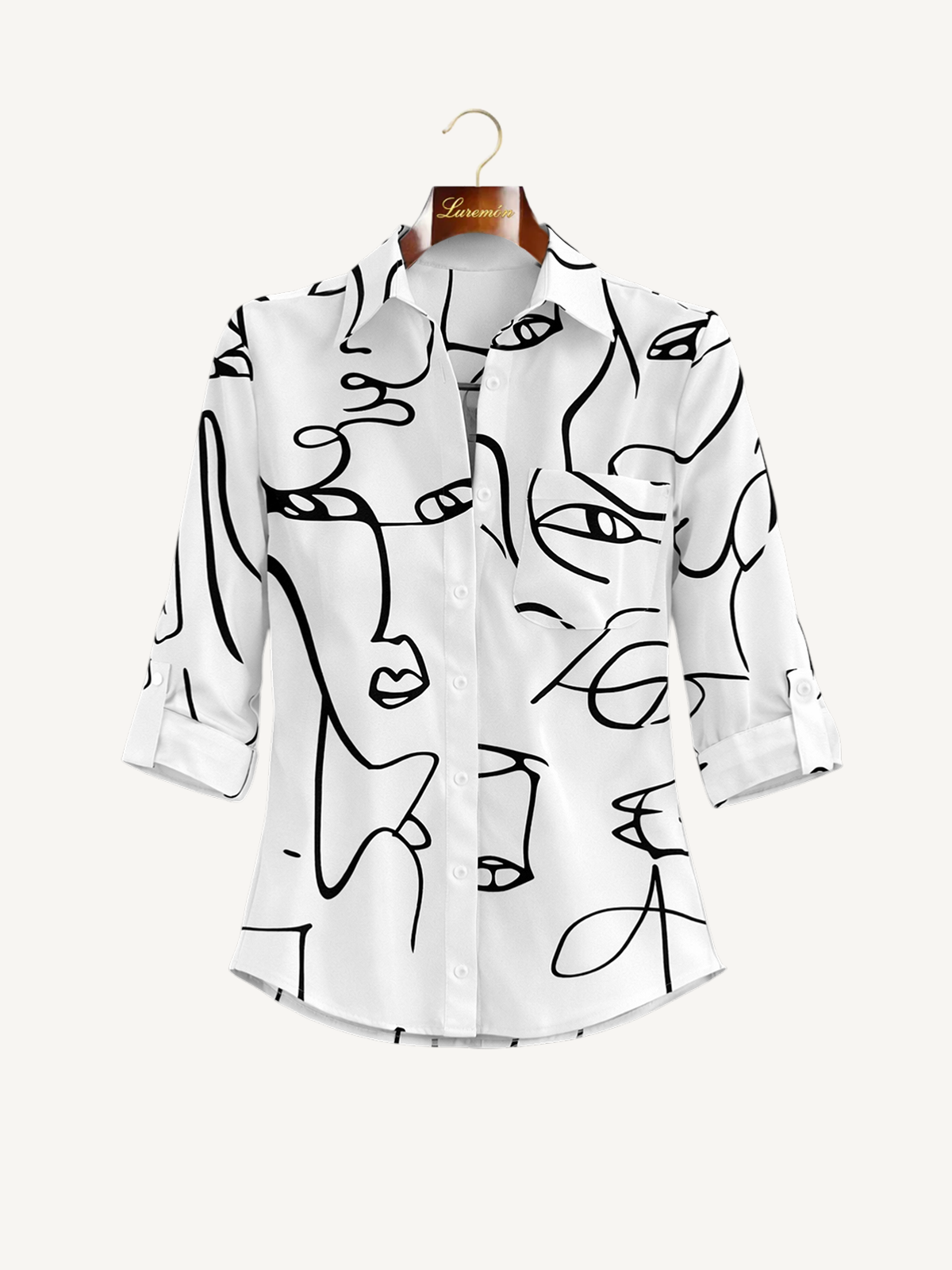 Geometrische Print Bluse