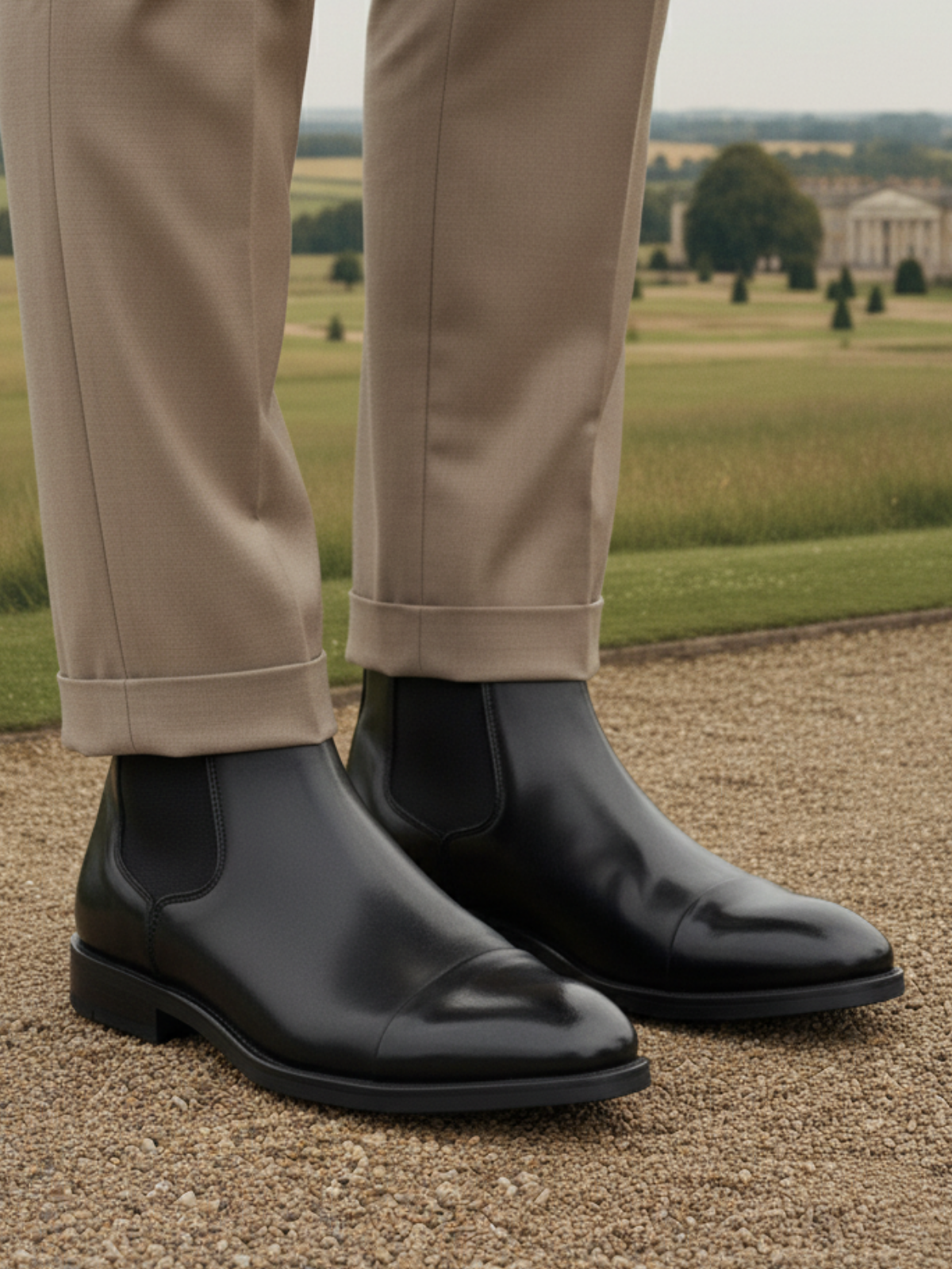 Leder Chelsea Stiefel