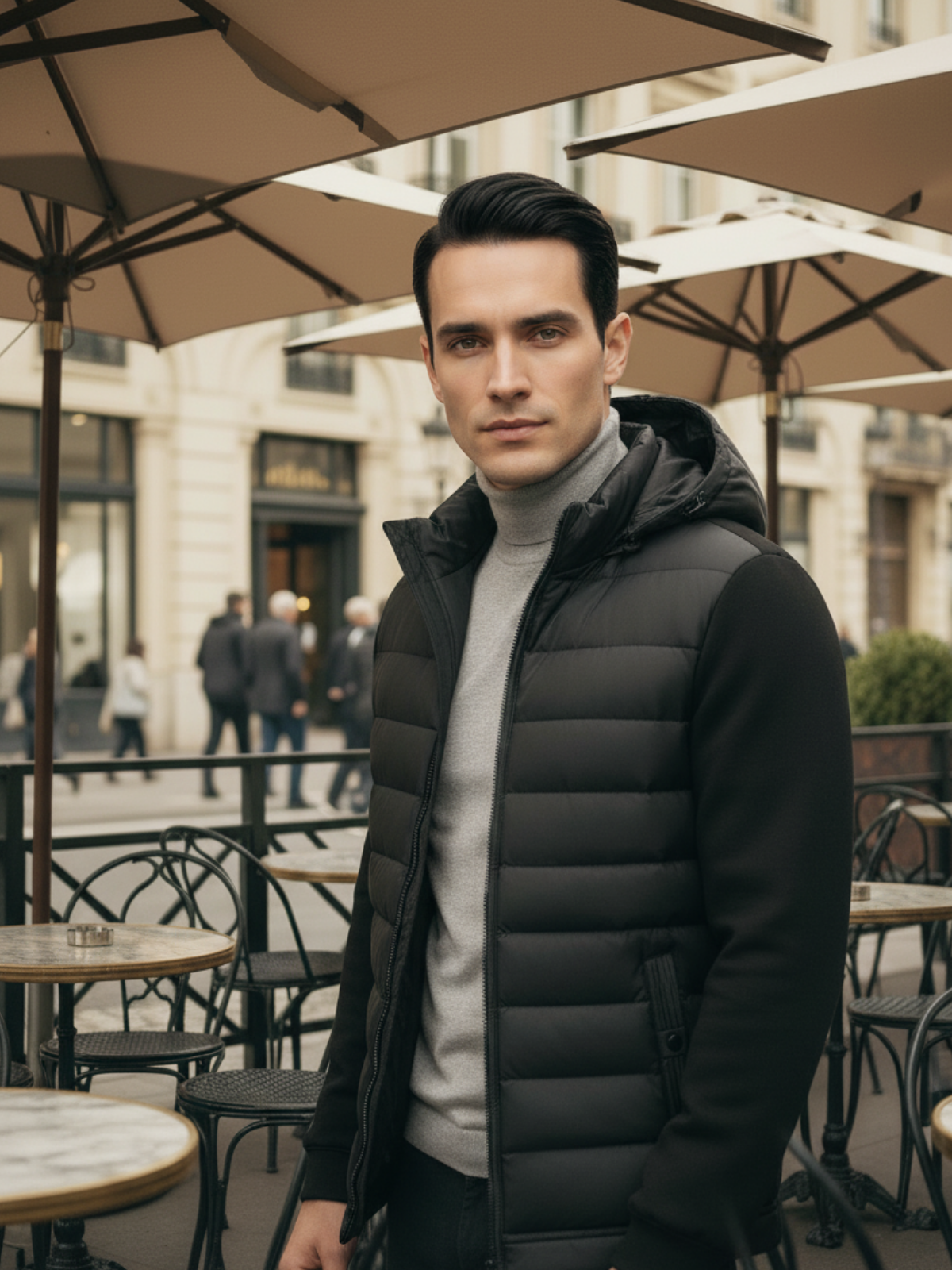 Klassische Hybridjacke