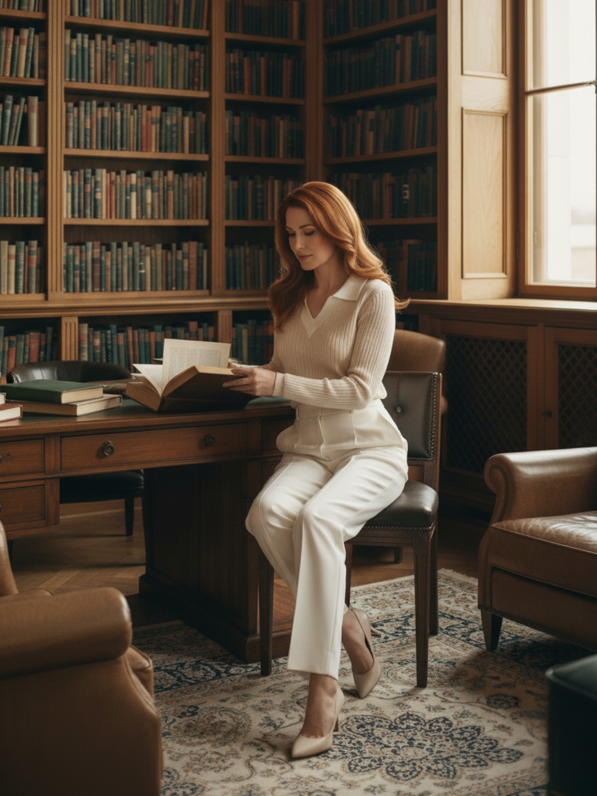 Gestrickter Polo Pullover