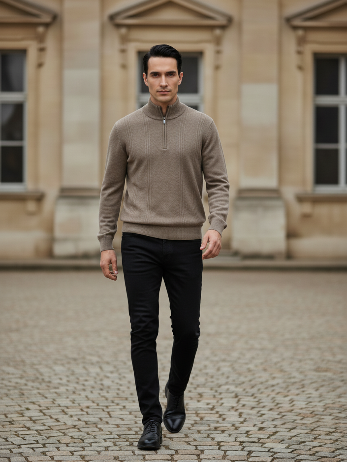 Estate Kaschmir Zip-Pullover