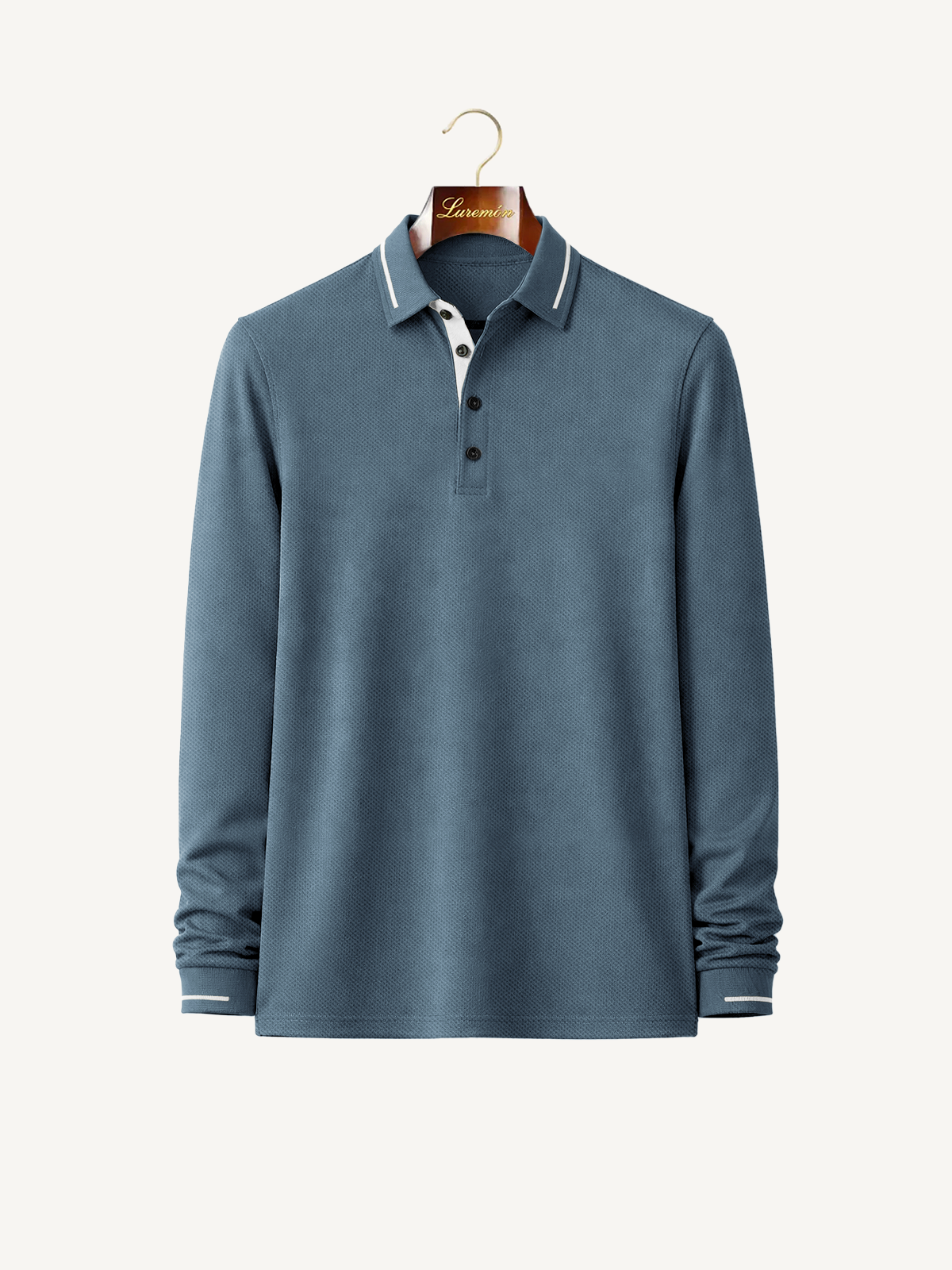 Modernes Langarm Poloshirt