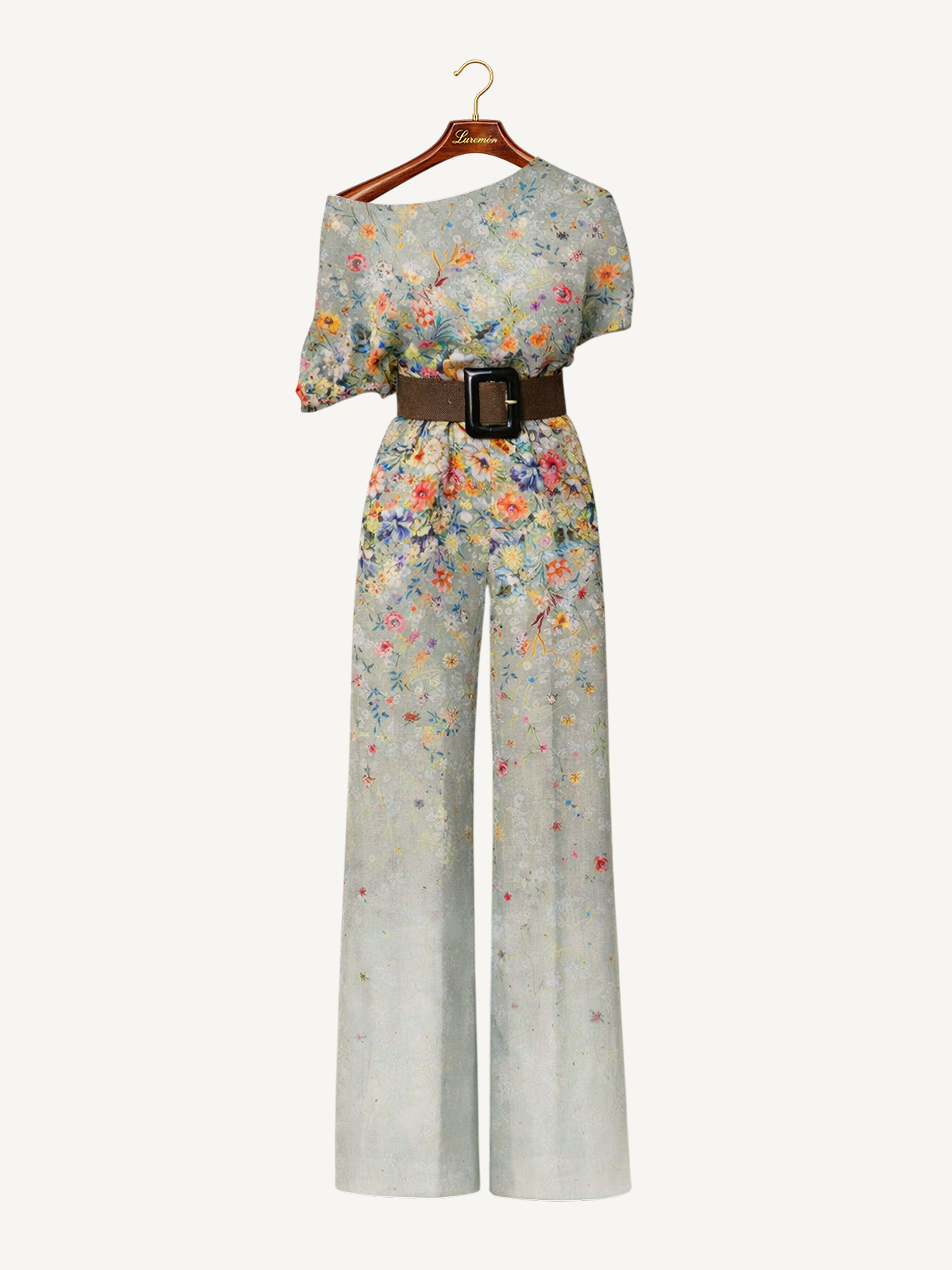 Ein Schulter Jumpsuit weiter Schnitt