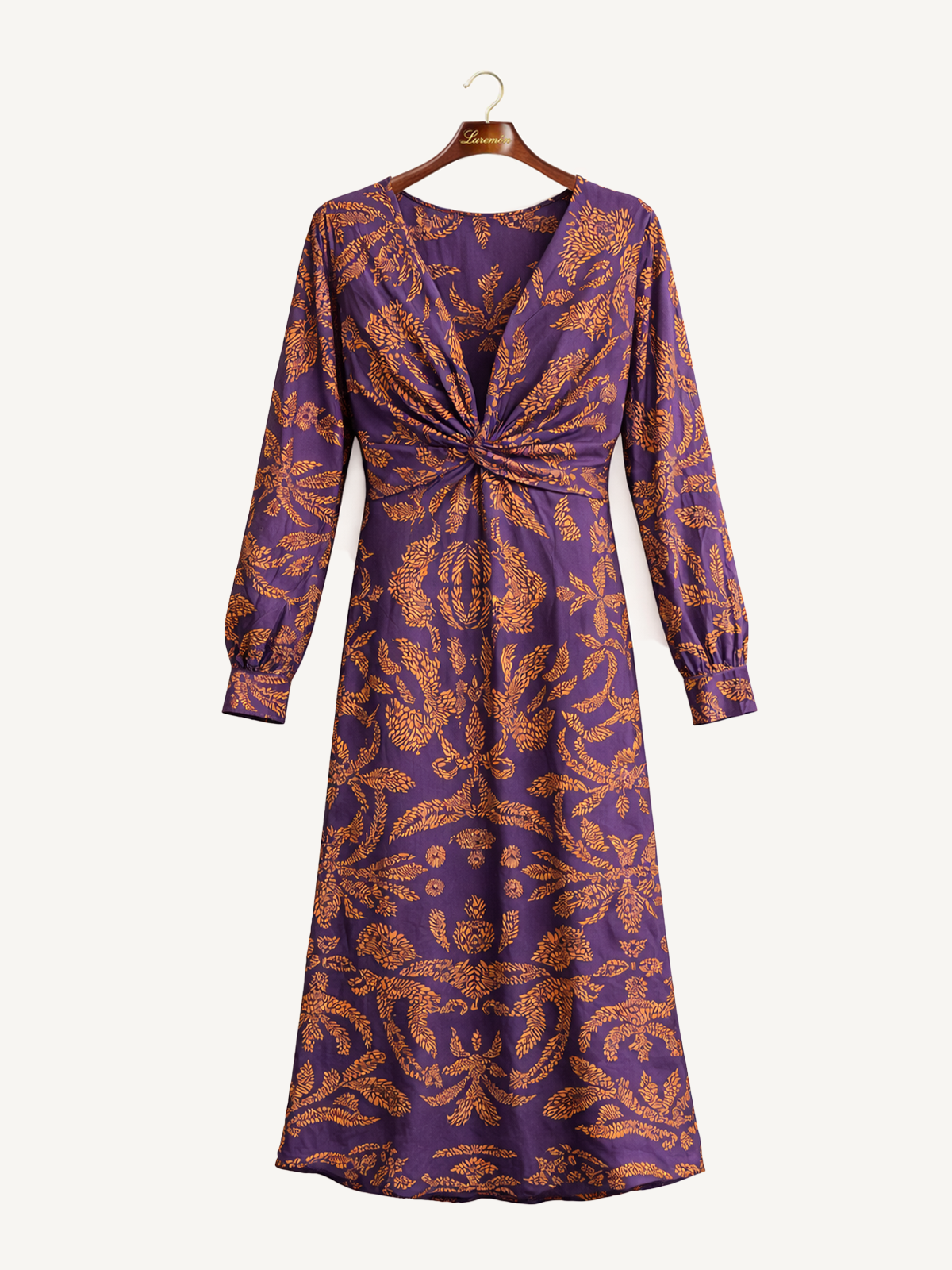 Langarm Maxikleid mit Muster