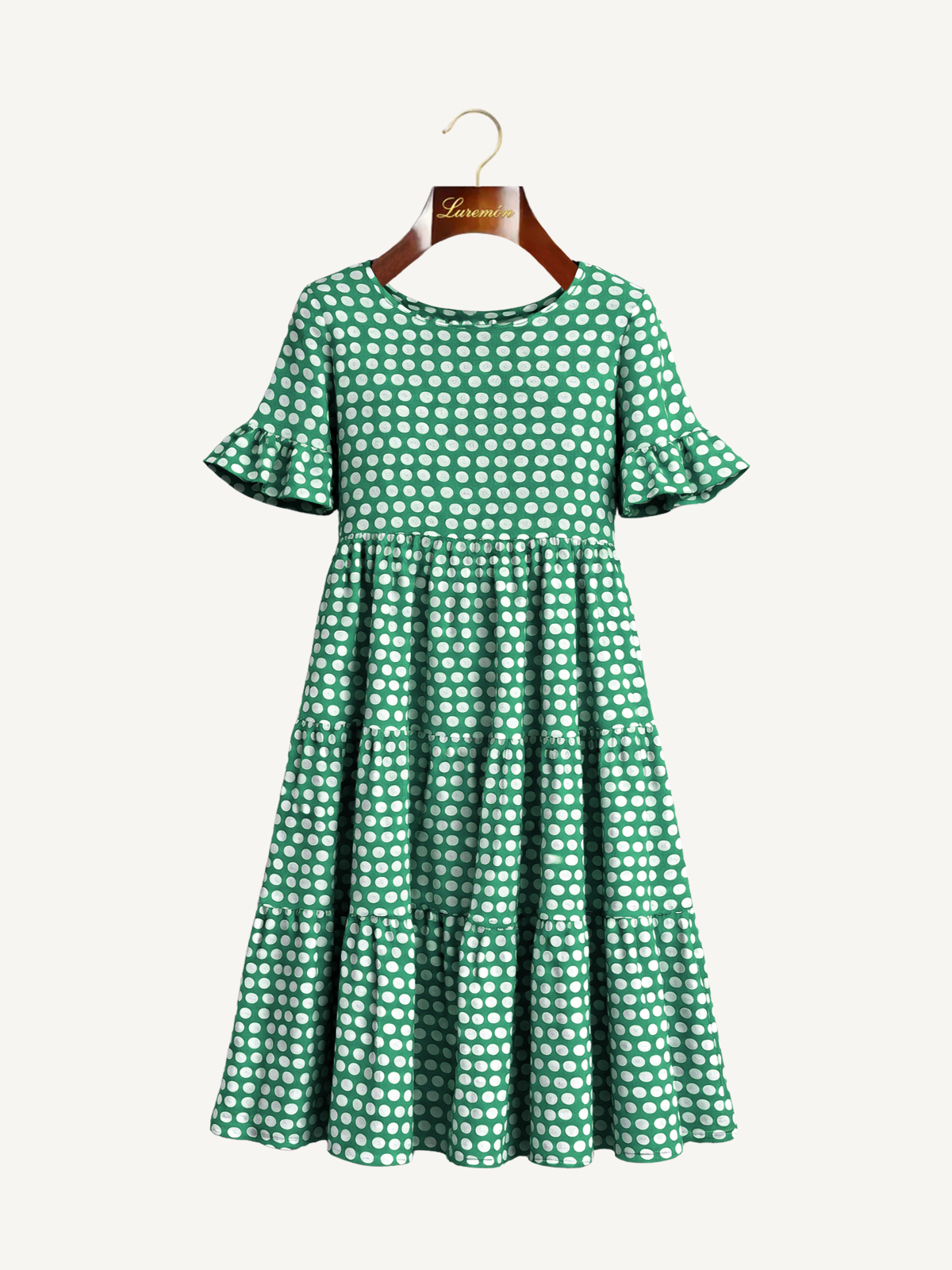 Gepunktetes A Linien Midikleid