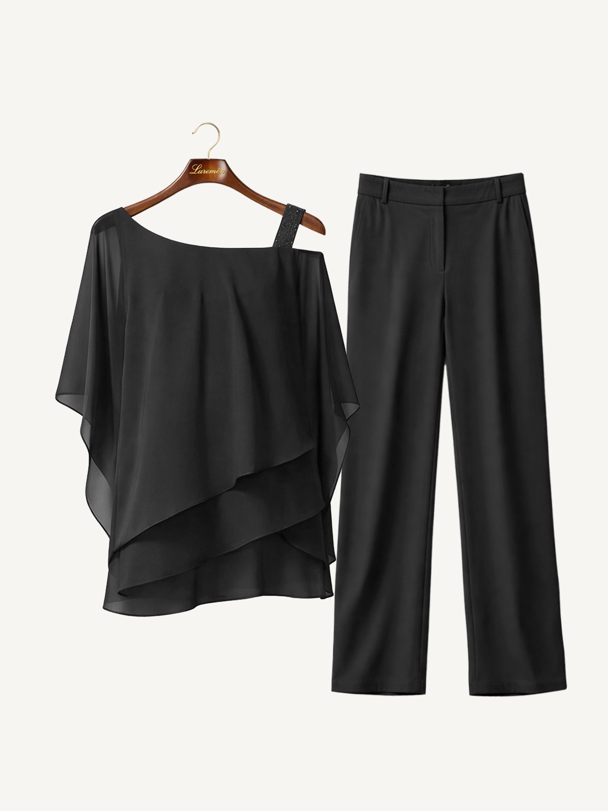 Two-Piece Set with Flowing Blouse